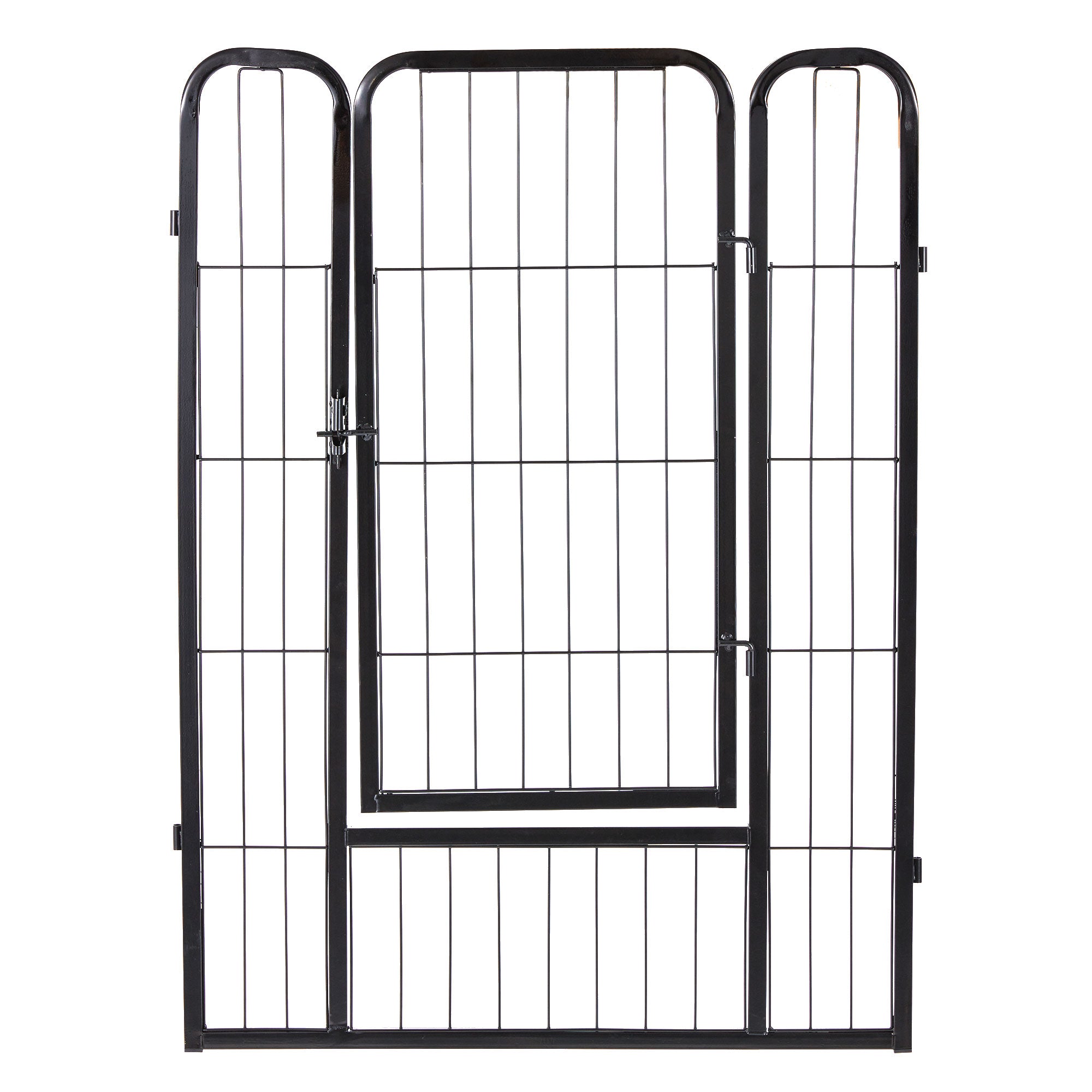 JOMEED Indoor and Outdoor 16-Panel, 31" High Dog Pet Playpen with Doors, Black