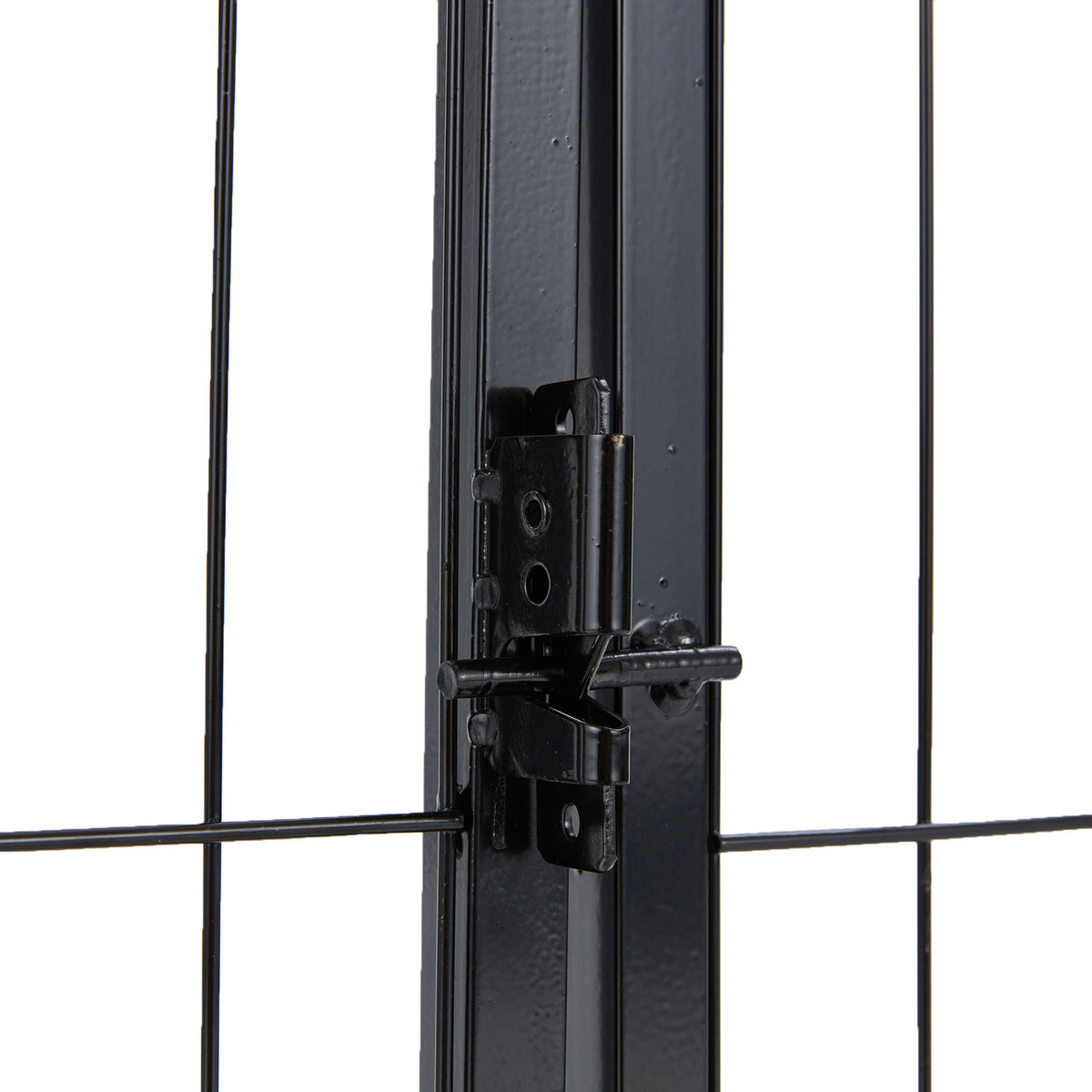 JOMEED Indoor and Outdoor 16-Panel, 31" High Dog Pet Playpen with Doors, Black