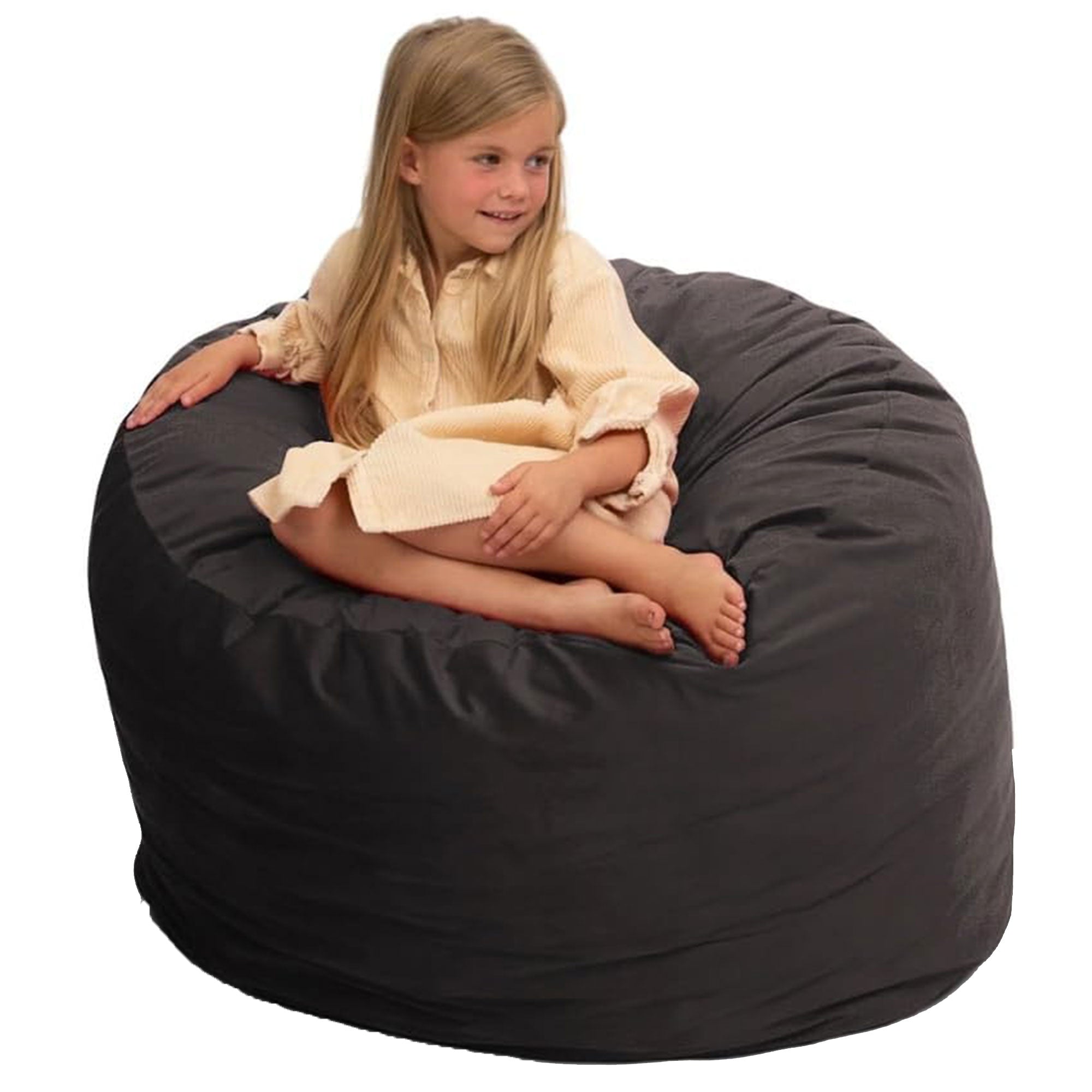 Ultimate Sack 3ft Bean Bag Chair, Oversized Indoor Comfy Lounger, Grey Suede