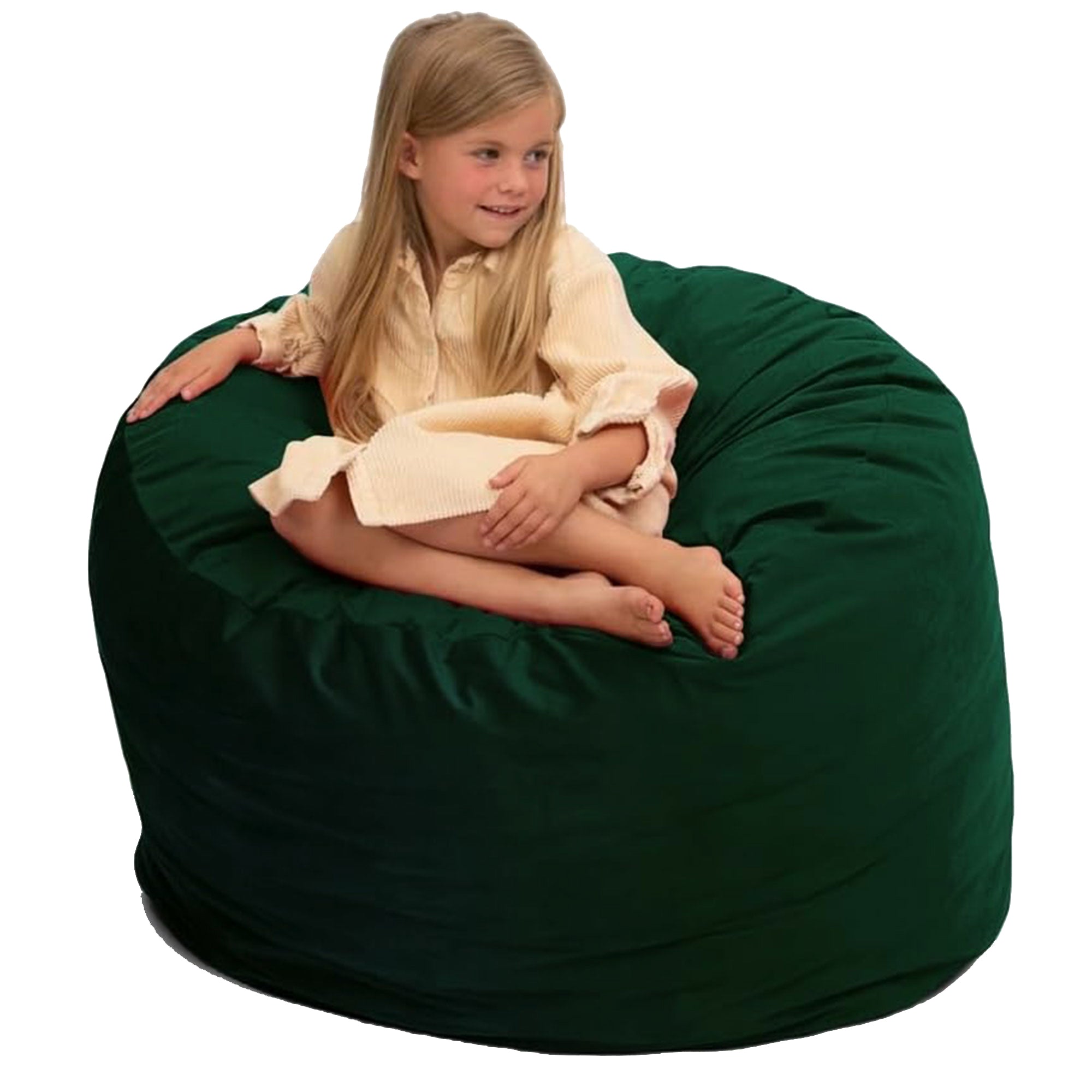 Ultimate Sack 3ft Bean Bag Chair, Oversized Indoor Comfy Lounger, Hunter Suede - VMInnovations