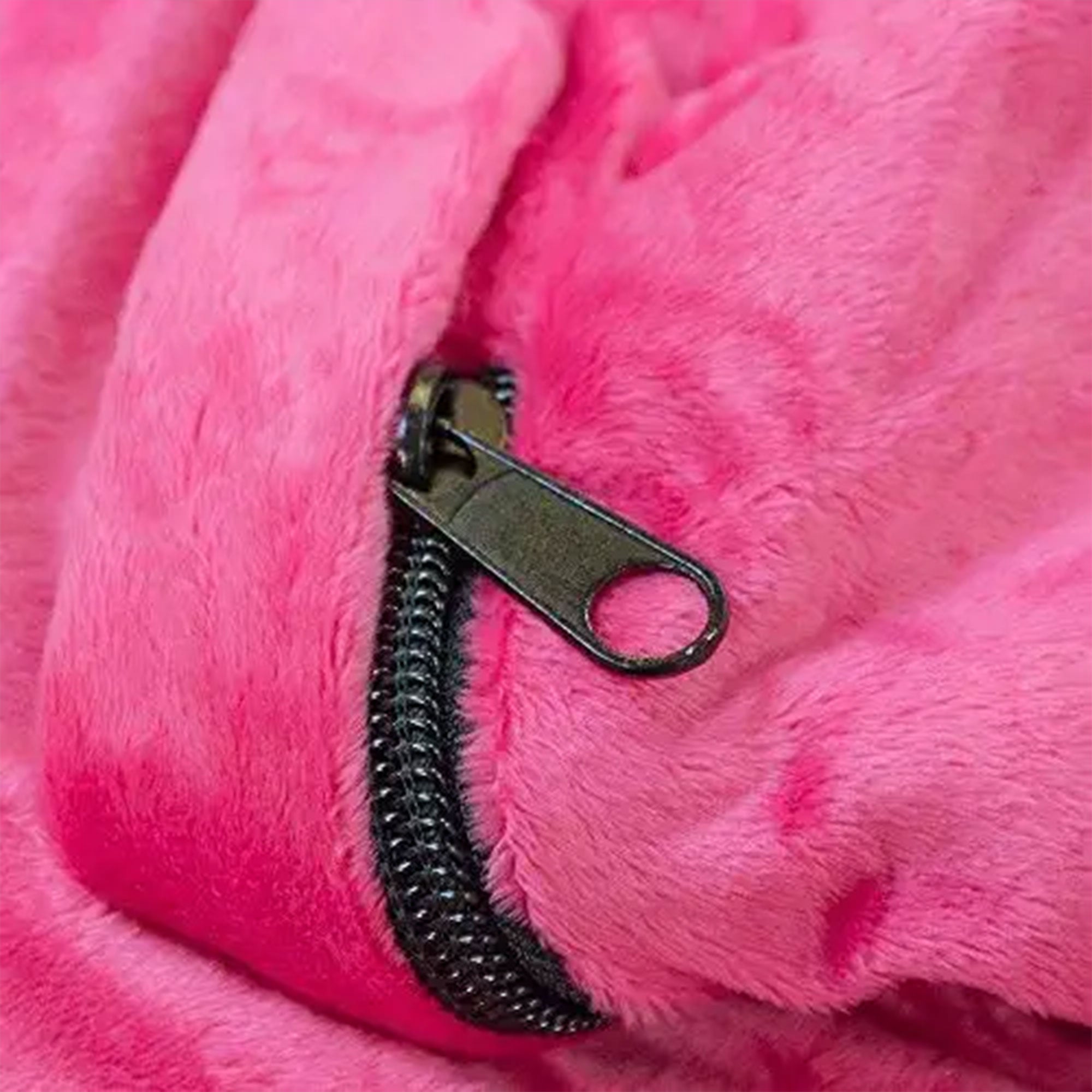 Ultimate Sack 3 Foot Foam Filled Washable Soft Fur Covered Bean Bag Chair, Pink
