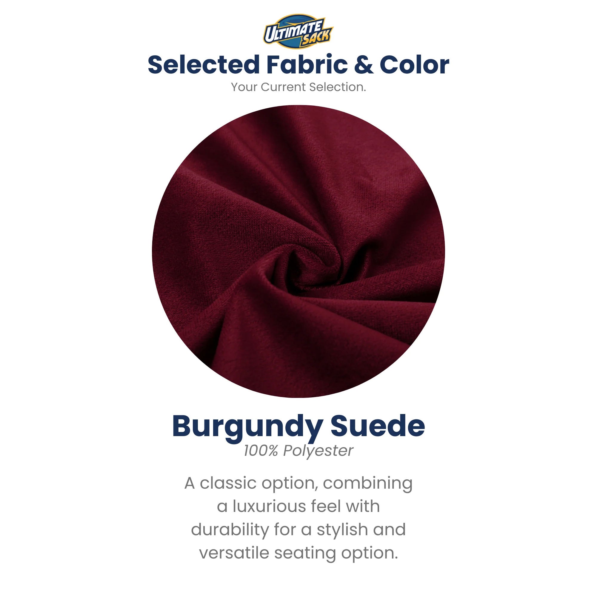 Ultimate Sack 5ft Bean Bag Chair, Oversized Indoor Comfy Lounger, Burgundy(Used)