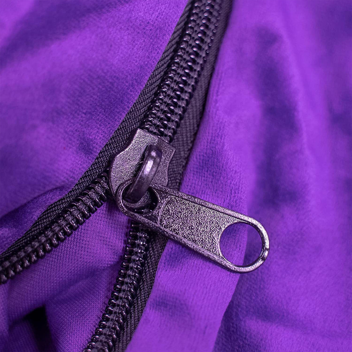 Ultimate Sack 6 Ft Foam Filled Suede Covered Bean Bag Chair w/Footstool, Purple