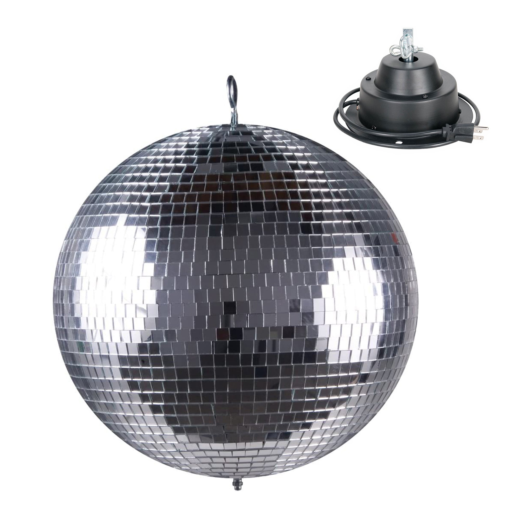 American DJ Party Club Glass Mirror Disco Ball, 20 Inch & Mirror Ball Motor