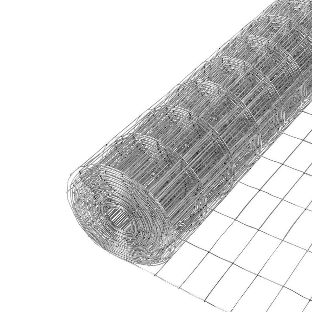 YardGard 4' x 100' Rectangular Mesh Poultry Netting Garden Fence, Silver (Used)