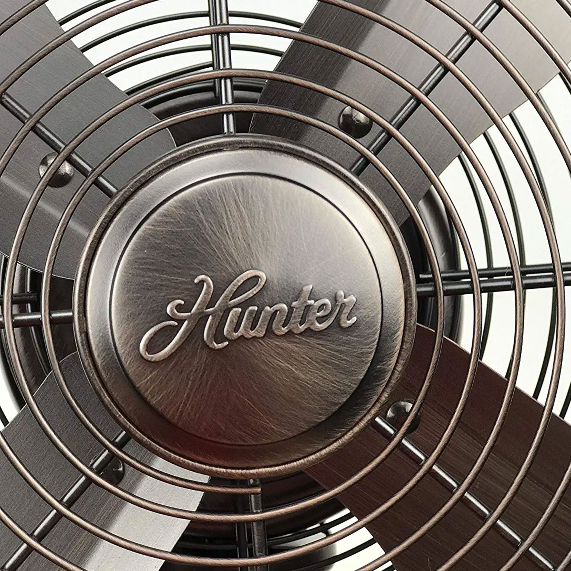 Hunter 12" All Metal Retro Oscillating Table Fan w/ 3 Speeds, Copper (For Parts) - VMInnovations
