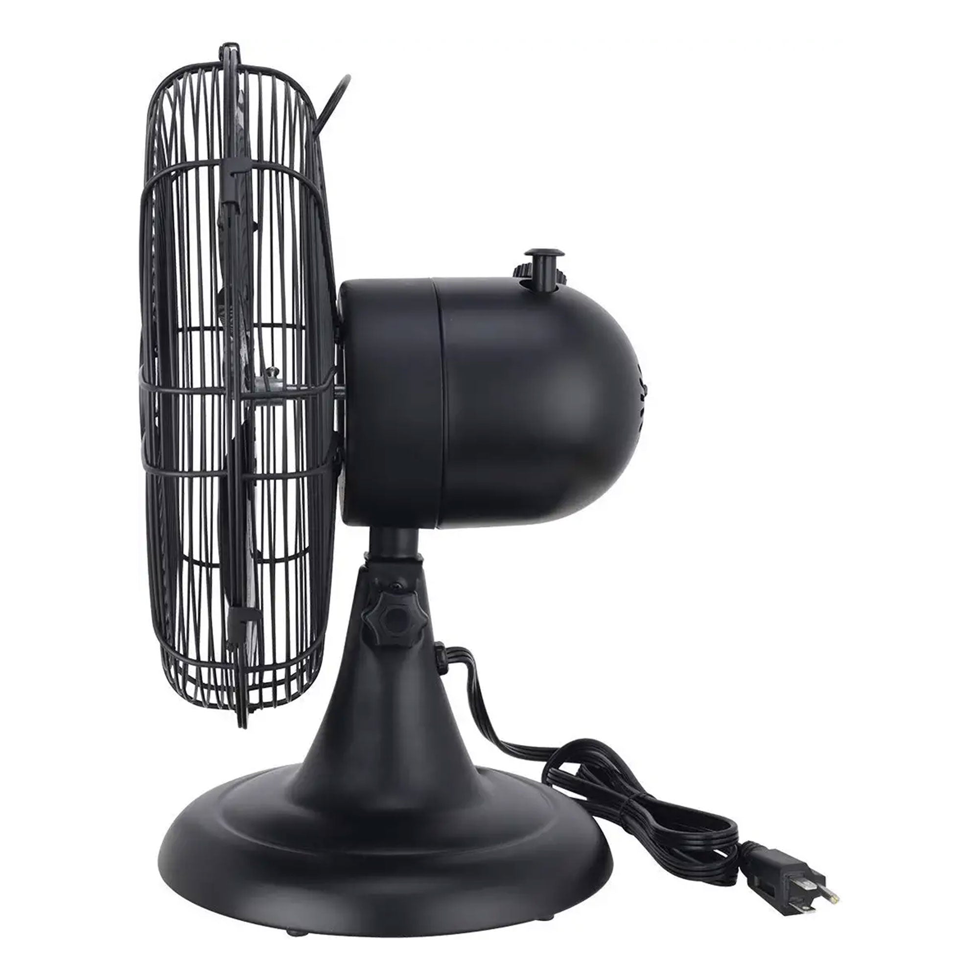 Hunter 12In All Metal Retro Table Fan, 3 Speeds, Matte Black (Open Box)