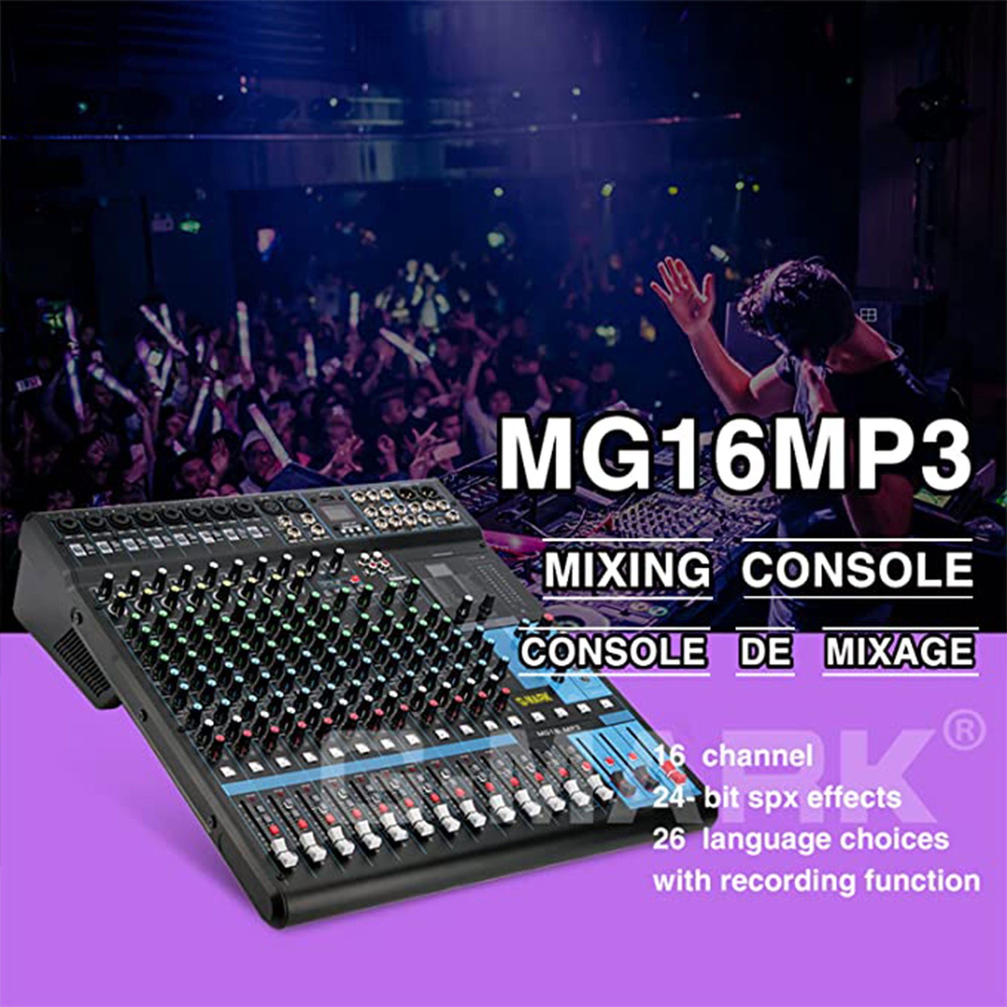 G-MARK Professional 16 Channel Digital Bluetooth Mixing Console (For Parts) - VMInnovations