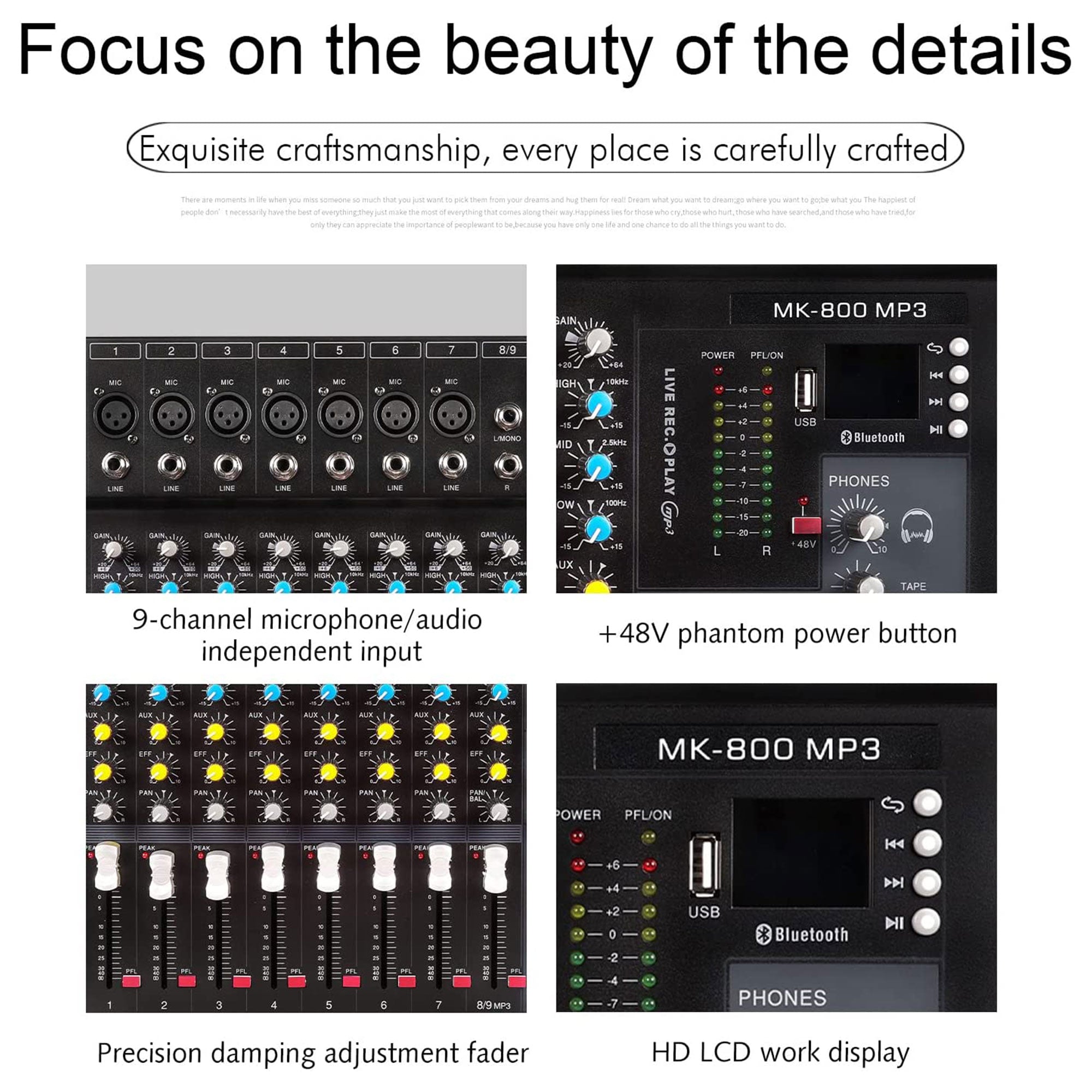 G-MARK Professional Stage 8 Channel Audio Mixer Console with MP3 Player (Used) - VMInnovations