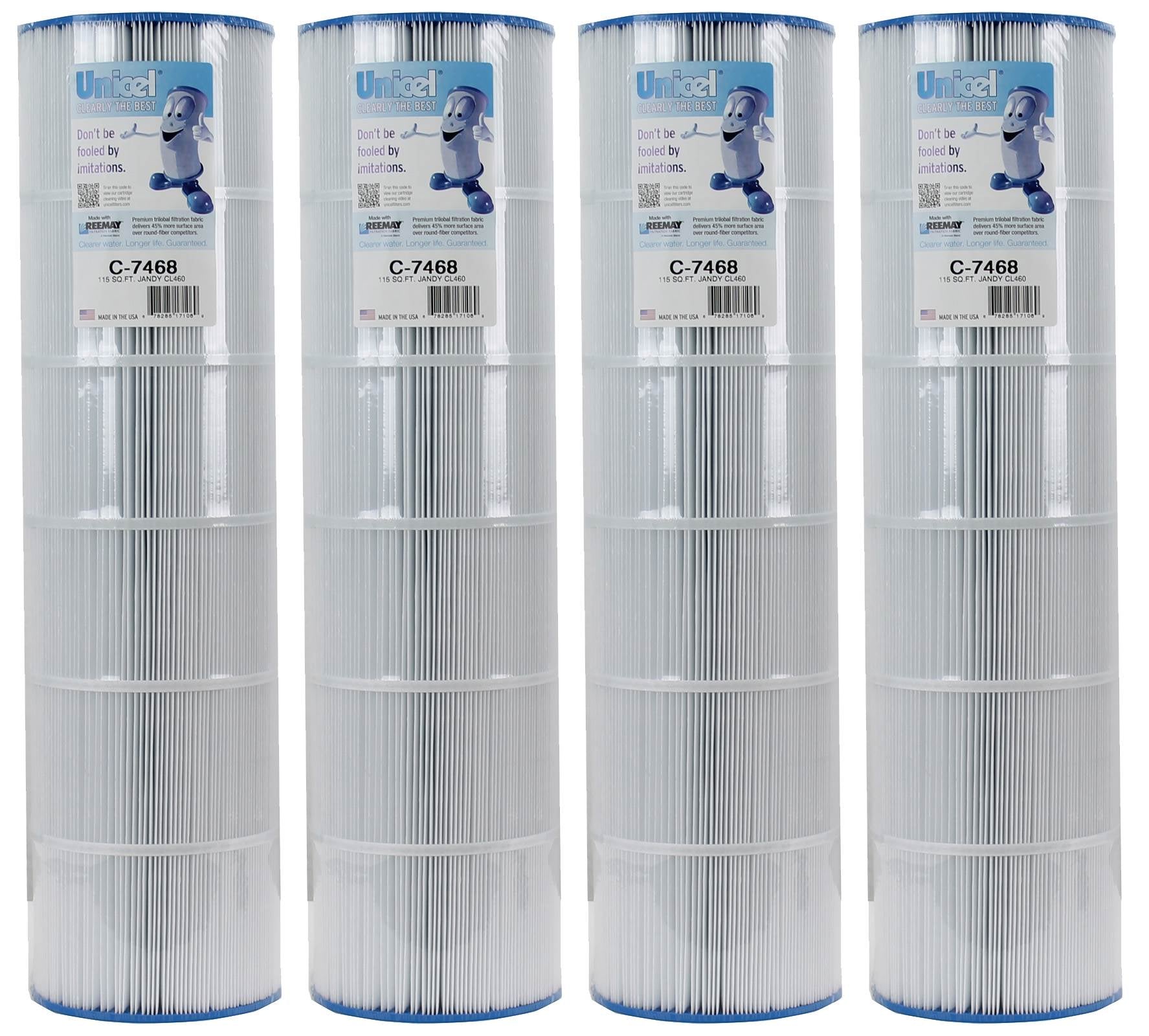 Unicel C-7468 Swimming Pool Filter Replacement Cartridge for Jandy CL460, 4 Pack