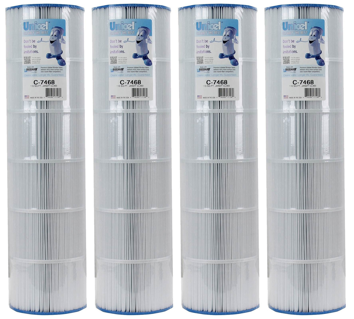 Unicel C-7468 Swimming Pool Filter Replacement Cartridge for Jandy CL460, 4 Pack