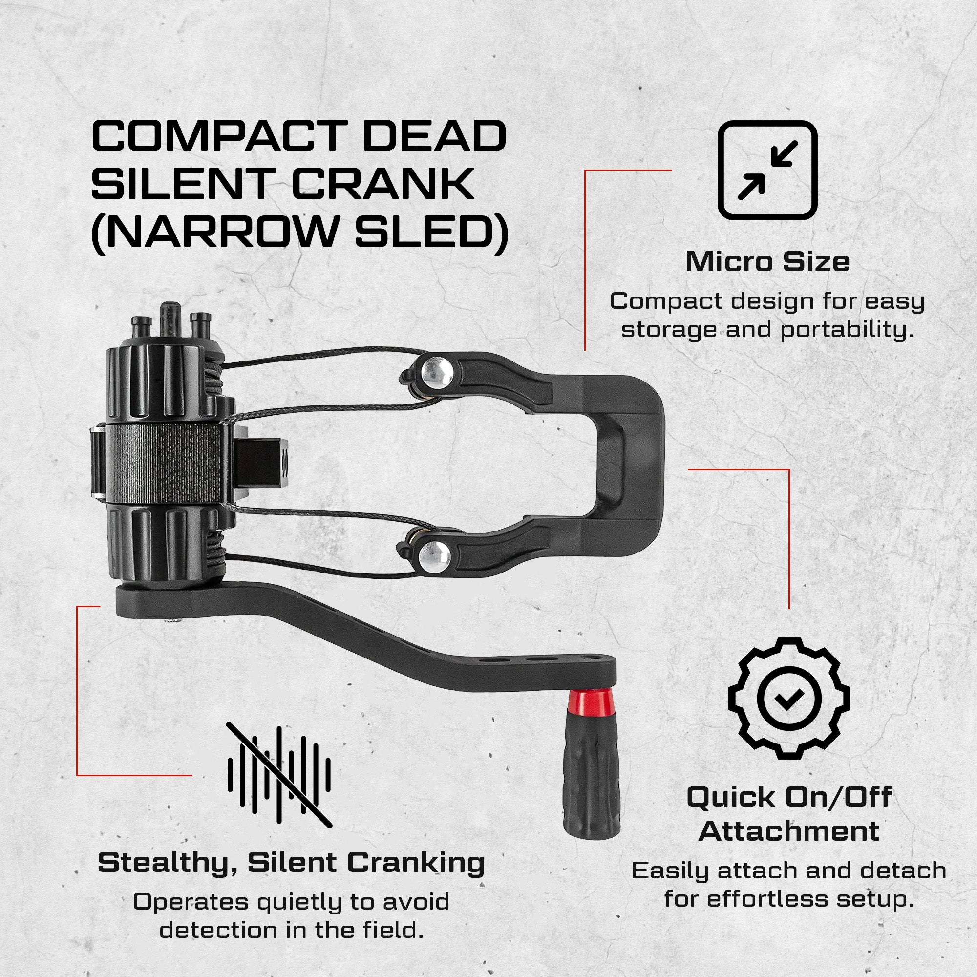 Killer Instinct Compact Dead Silent Crank with Narrow Sled for Crossbow (Used)