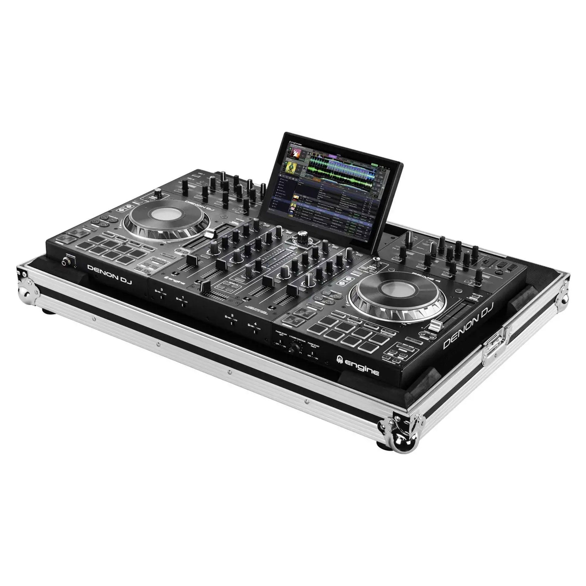 ODYSSEY FZDNPRIME4 Denon Prime 4 Low Profile DJ Controller System Flight Case - VMInnovations