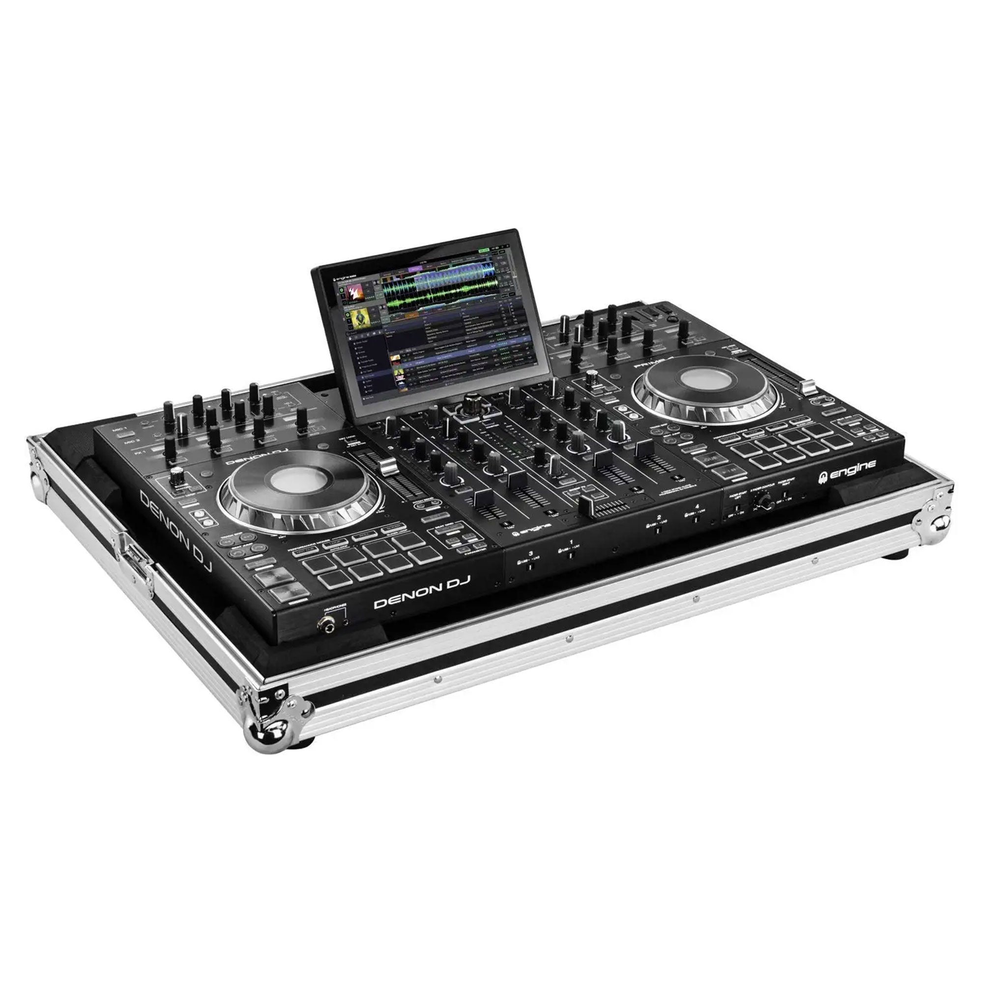 ODYSSEY FZDNPRIME4 Denon Prime 4 Low Profile DJ Controller System Flight Case - VMInnovations