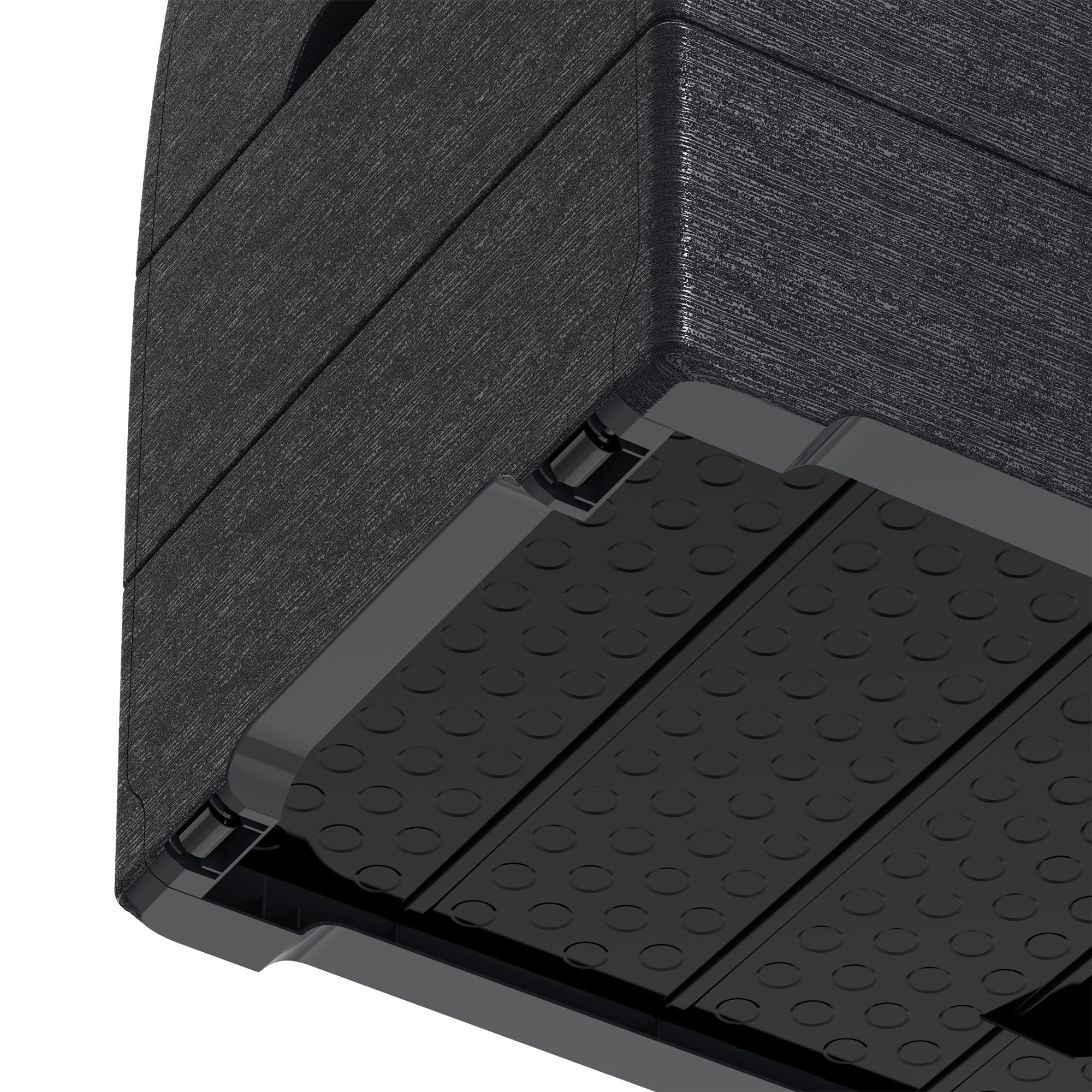Duramax 71GL Resin Deck Garden Furniture Organizer Storage Box, Charcoal (Used) - VMInnovations