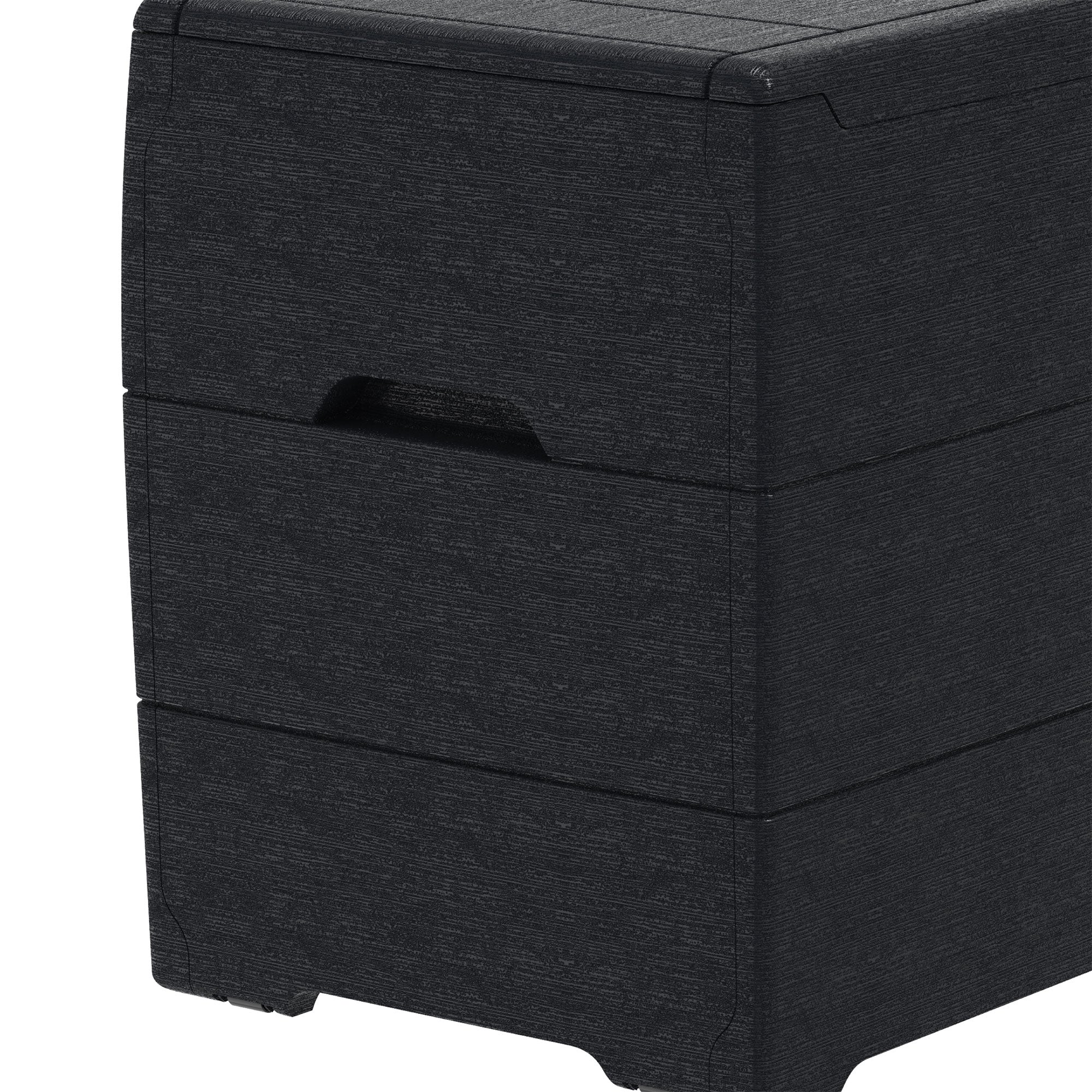 Duramax 71GL Resin Deck Garden Furniture Organizer Storage Box, Charcoal (Used) - VMInnovations