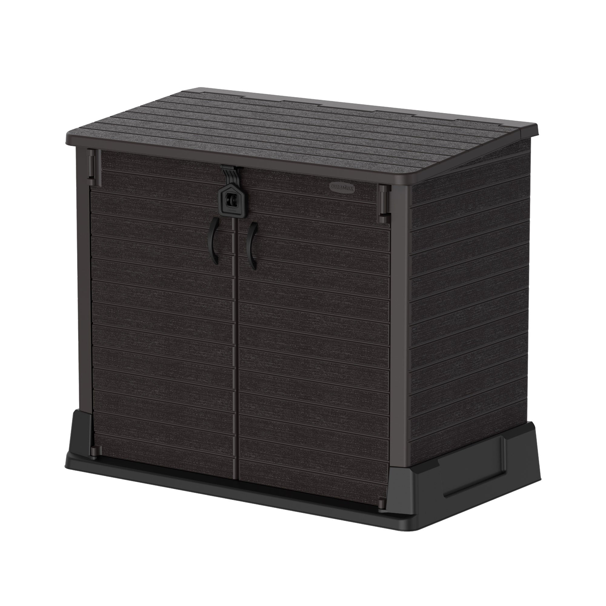 Duramax StoreAway 850 Liter Deck & Garden Storage Shed, Brown (Open Box) - VMInnovations