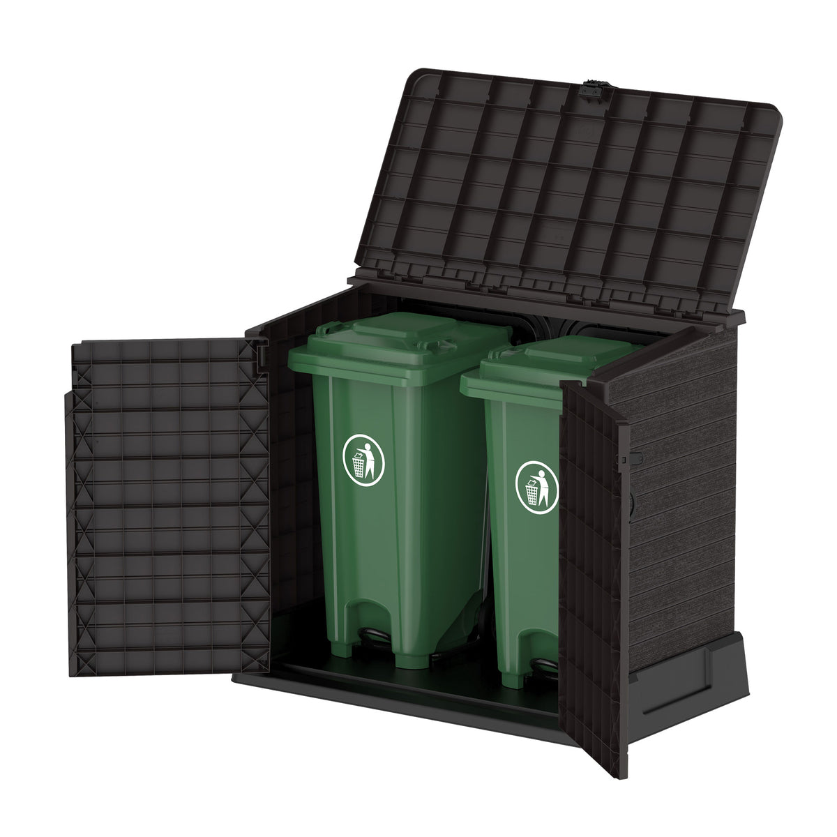 Duramax CedarGrain StoreAway 850 Liter Outdoor Deck & Garden Storage Shed, Brown - VMInnovations
