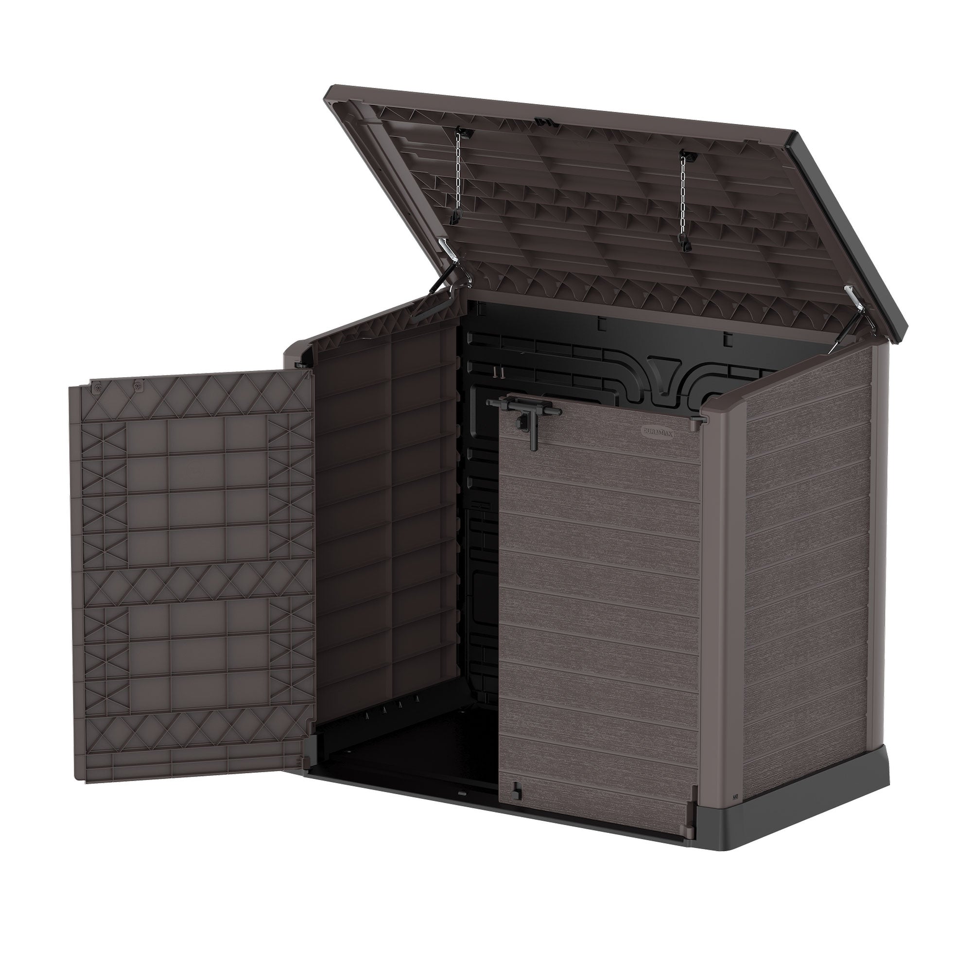 Duramax StoreAway 1200 Liter Outdoor Deck & Garden Storage Box, Brown (Used) - VMInnovations