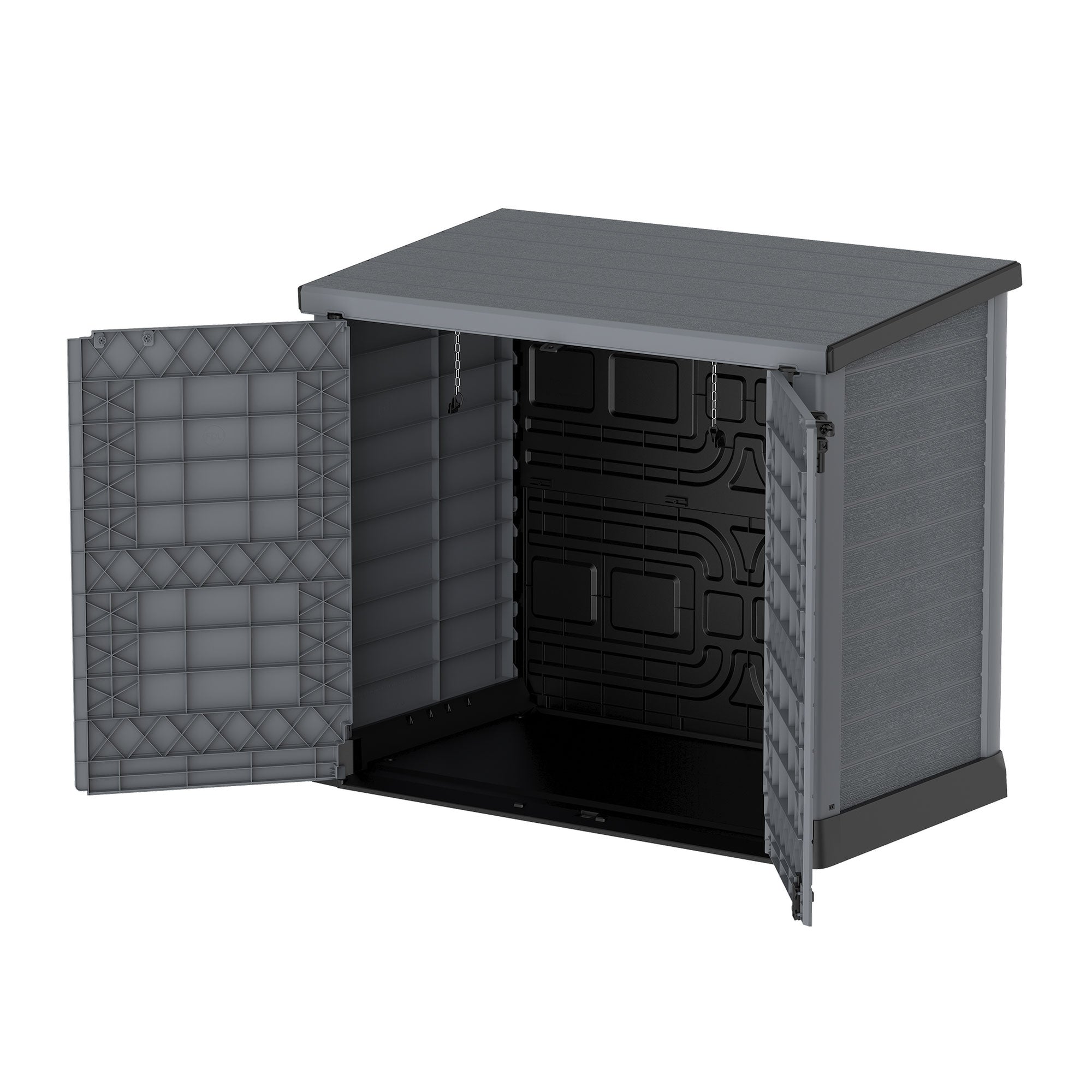 Duramax CedarGrain StoreAway 1200L Outdoor Deck & Garden Storage Box, Charcoal - VMInnovations