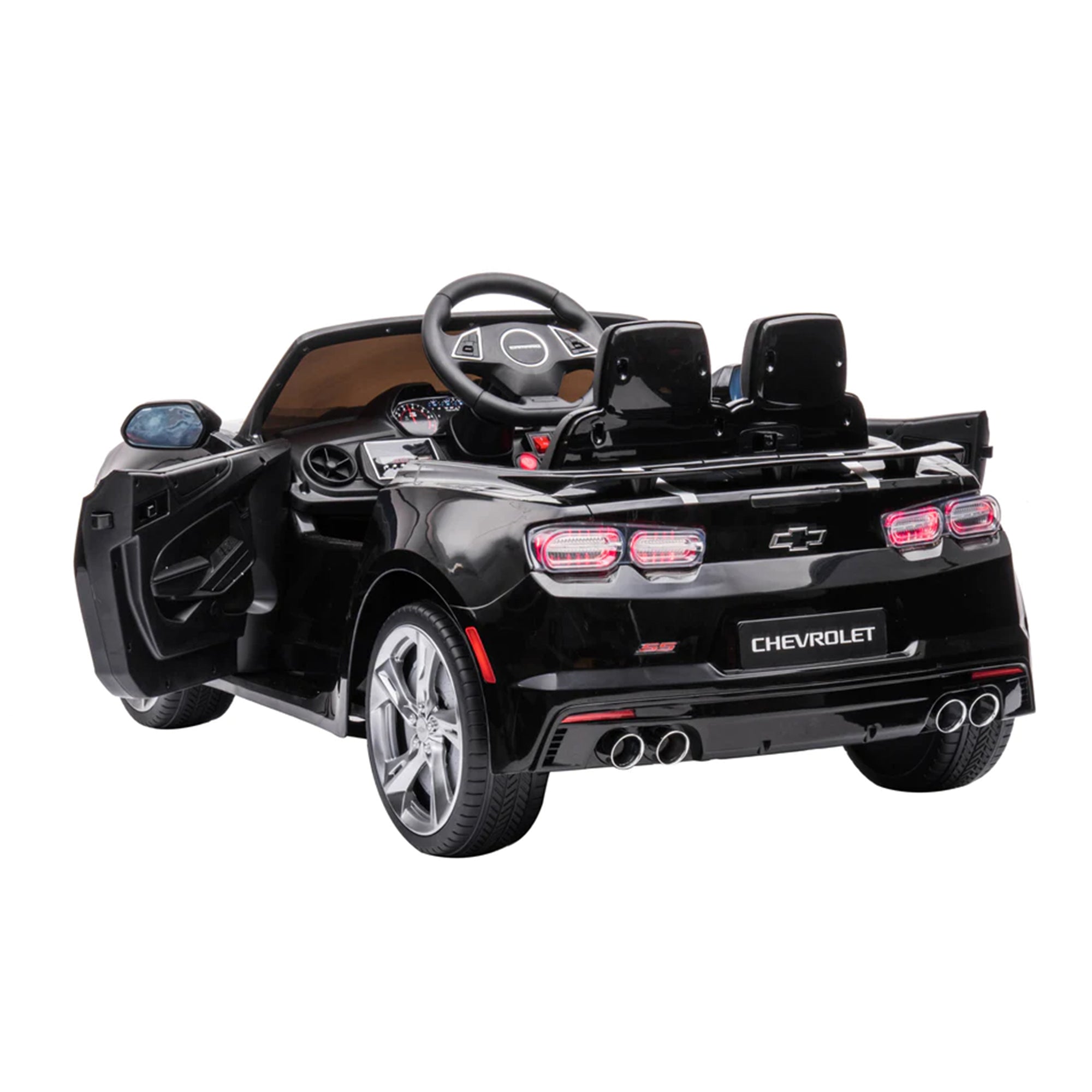 Dakott 2021/2022 Chevy Camaro Racing 2SS Battery Powered Ride On Car Toy, Black - VMInnovations