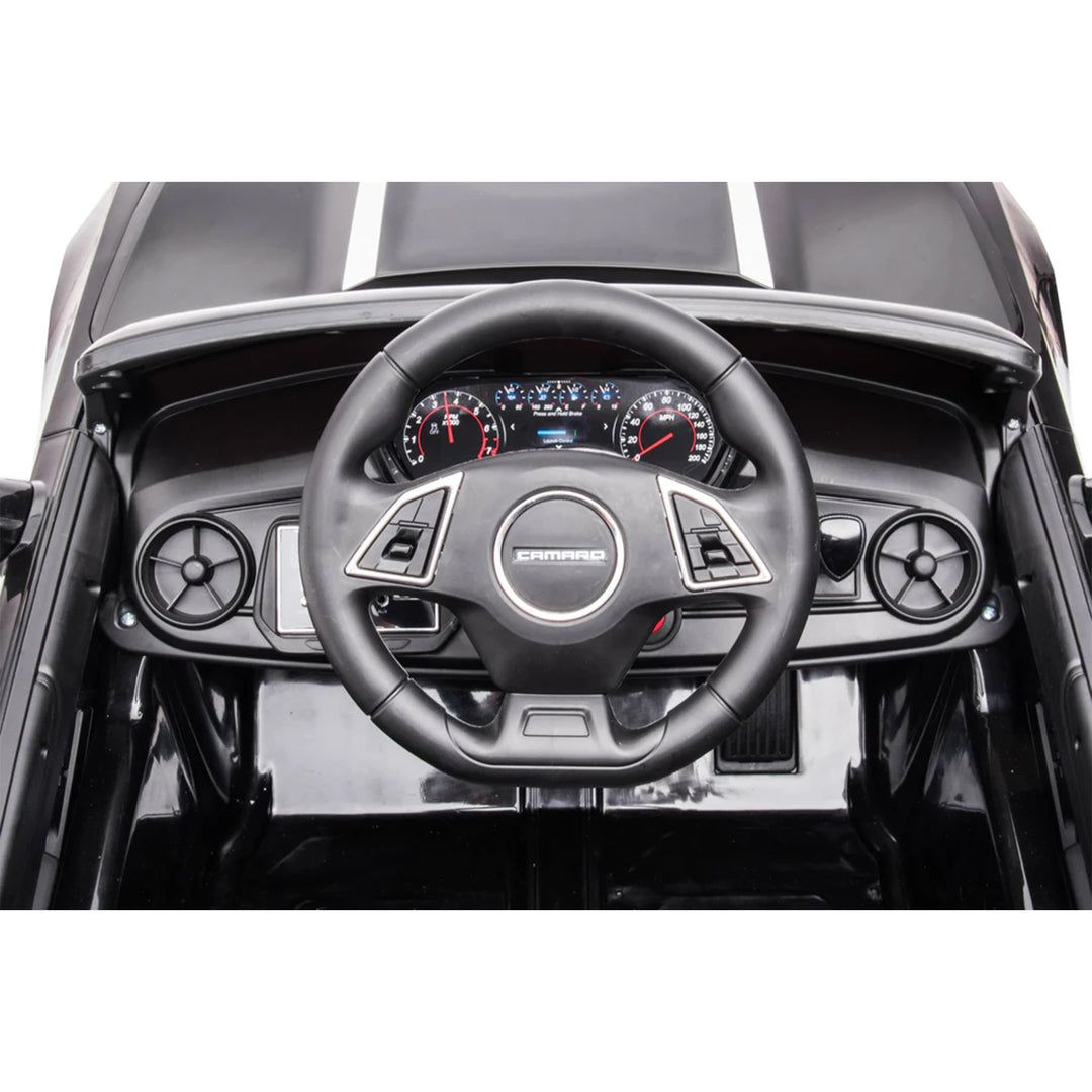 Dakott 2021/2022 Chevy Camaro Racing 2SS Battery Powered Ride On Car Toy, Black - VMInnovations