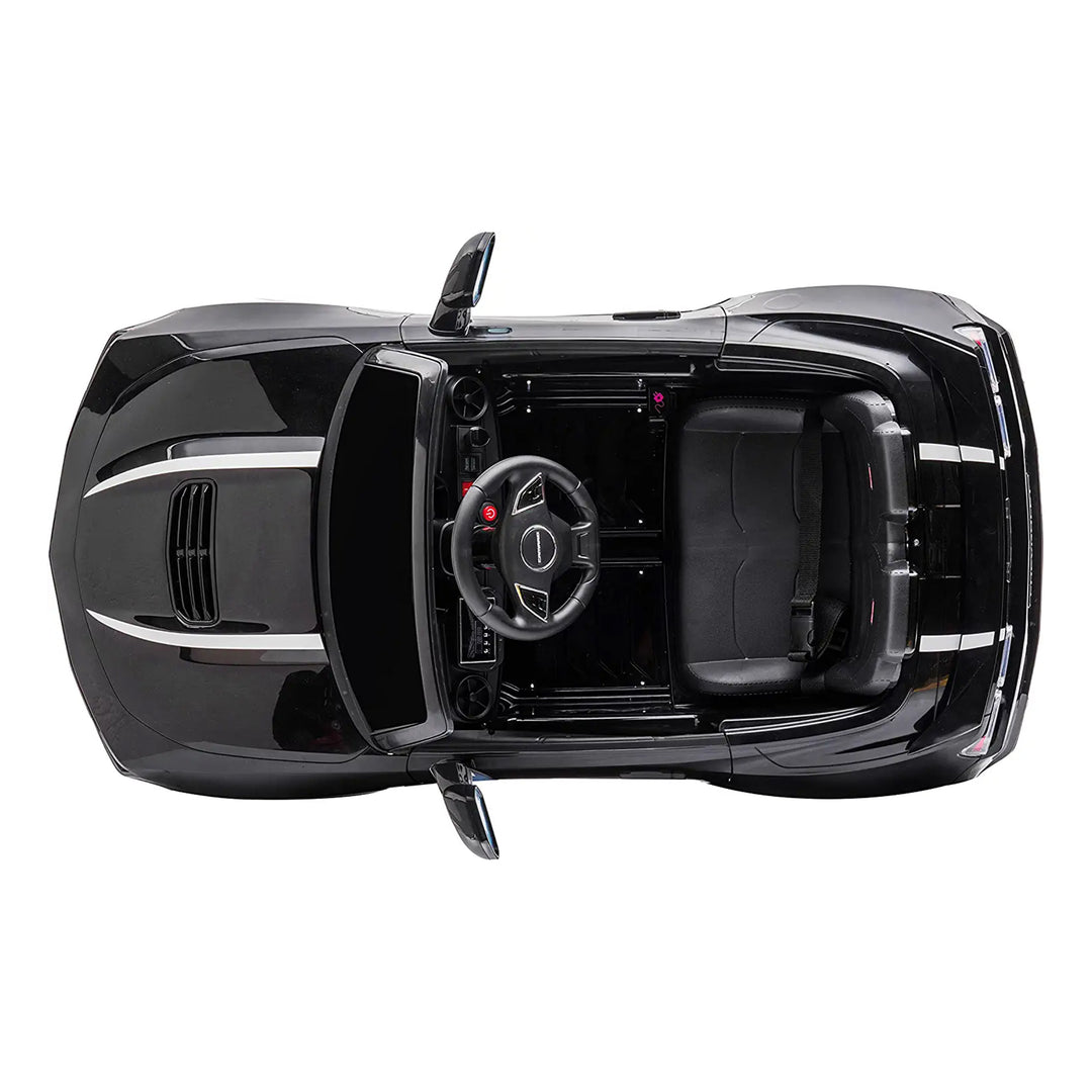 Dakott 2021/2022 Chevy Camaro Racing 2SS Battery Powered Ride On Car Toy, Black - VMInnovations