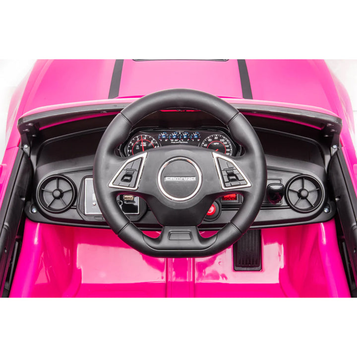 Dakott 2021/2022 Chevy Camaro Racing 2SS Battery Powered Ride On Car Toy, Pink - VMInnovations