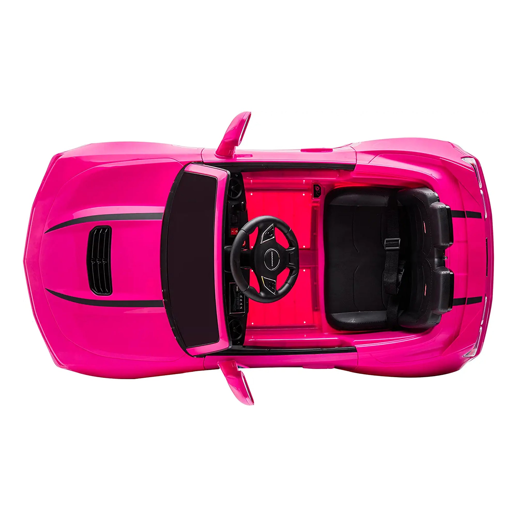 Dakott 2021/2022 Chevy Camaro Racing 2SS Battery Powered Ride On Car Toy, Pink - VMInnovations