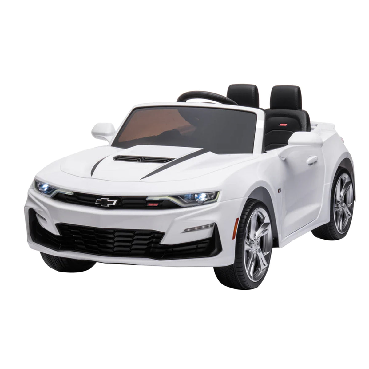 Dakott 2021/2022 Chevy Camaro Racing 2SS Battery Powered Ride On Car Toy, White