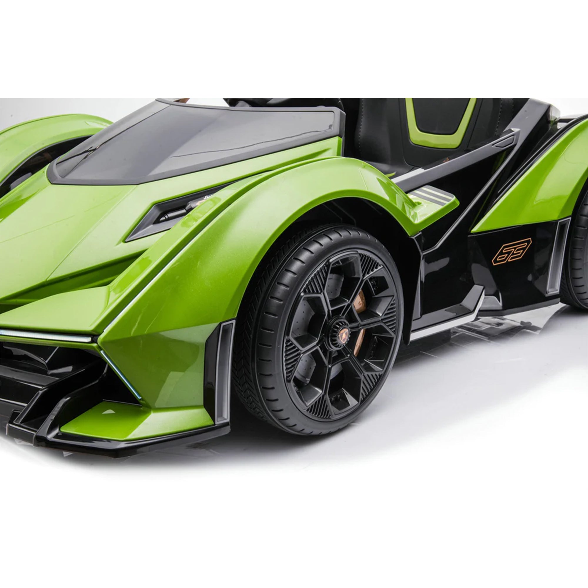 Dakott Lamborghini Gran Turismo V12 Vision Battery Power Ride On Car Toy, Green - VMInnovations