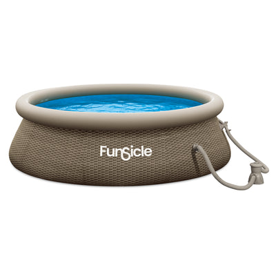 Funsicle 10' x 30" QuickSet Ring Top Above Ground Swimming Pool, Basketweave
