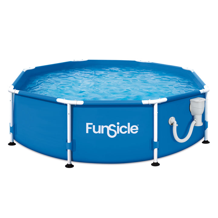 Funsicle 8' x 30" Outdoor Activity Round Frame Above Ground Swimming Pool Set - VMInnovations