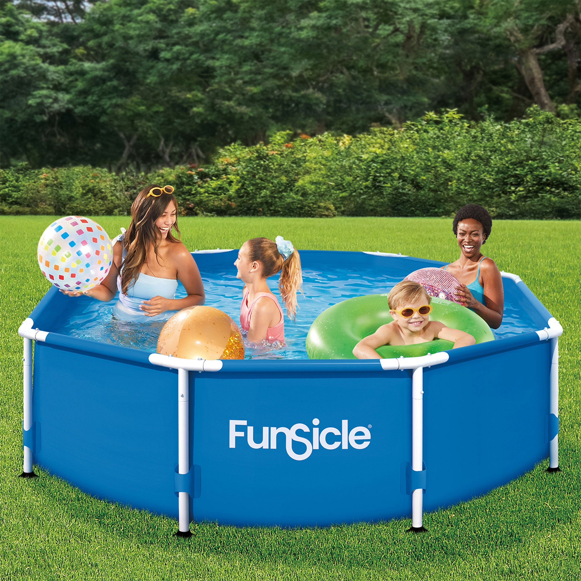 Funsicle 8'x30" Outdoor Activity Round Above Ground Swimming Pool Set(Open Box) - VMInnovations