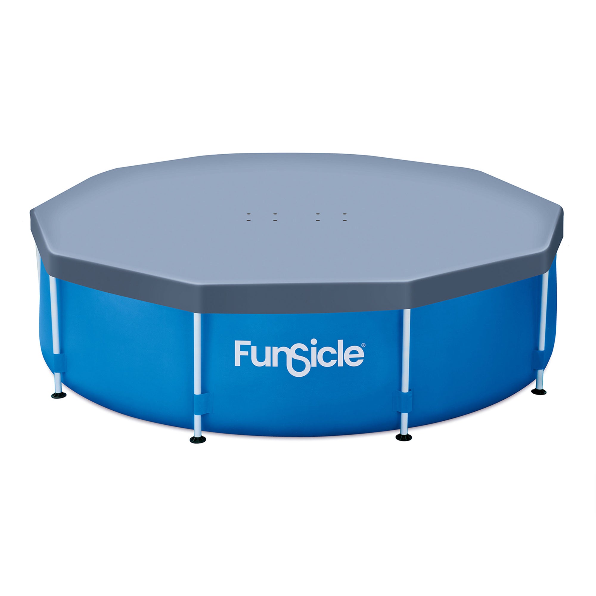 Funsicle 10ft Round Above Ground Frame Pool Debris Cover, Gray (Open Box) - VMInnovations