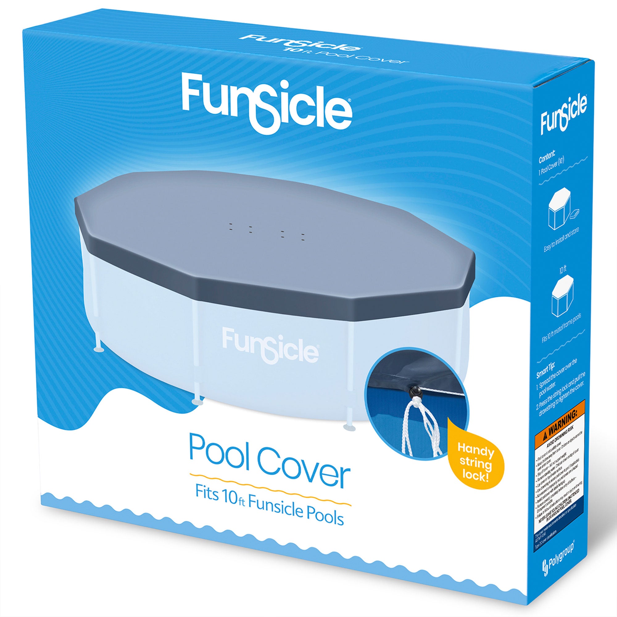 Funsicle 10ft Round Frame Pool Debris Cover, Accessory Only, Gray (Used)