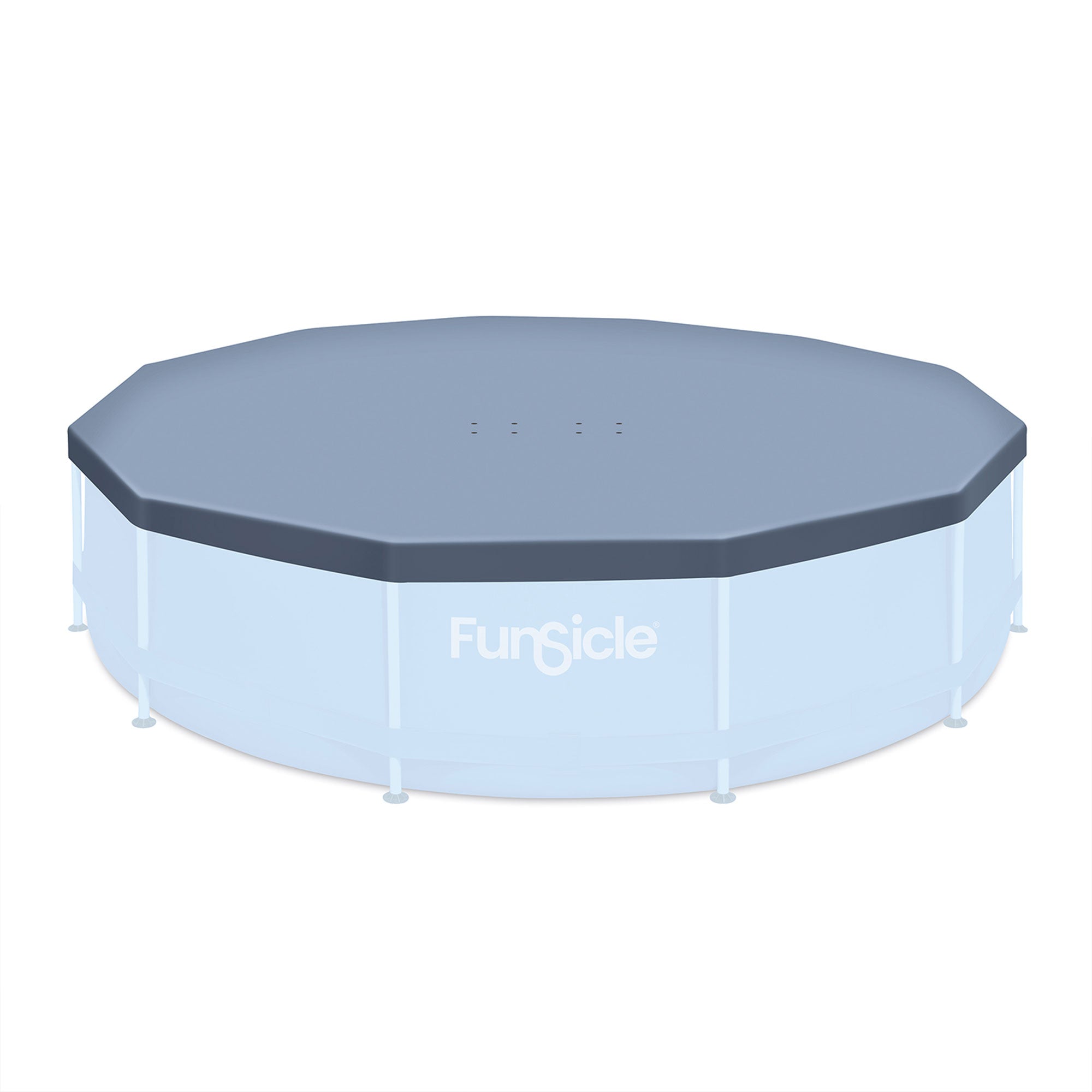 Funsicle 12ft Round Above Ground Pool Debris Cover, Accessory Only, Gray (Used) - VMInnovations