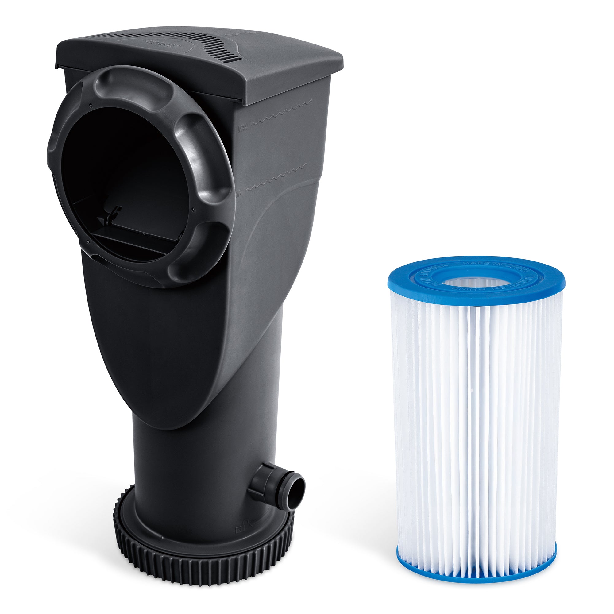 Funsicle 1500 Gallon SkimmerPlus Filter Pump System for Above Ground Pool, Black