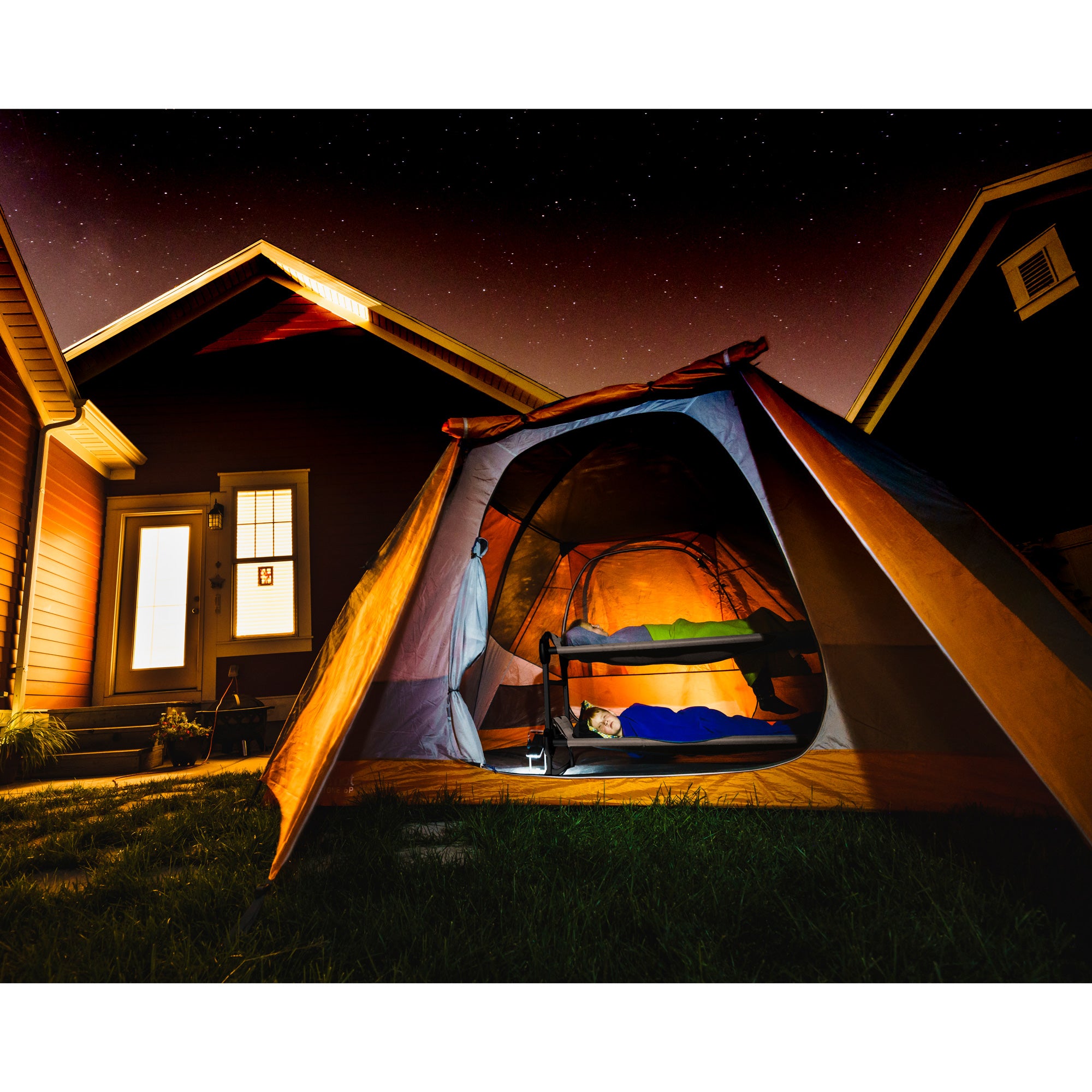 Disc-O-Bed XL & Youth Cam-O-Bunk Benchable Double Cot w/Organizers (2 Pack) - VMInnovations