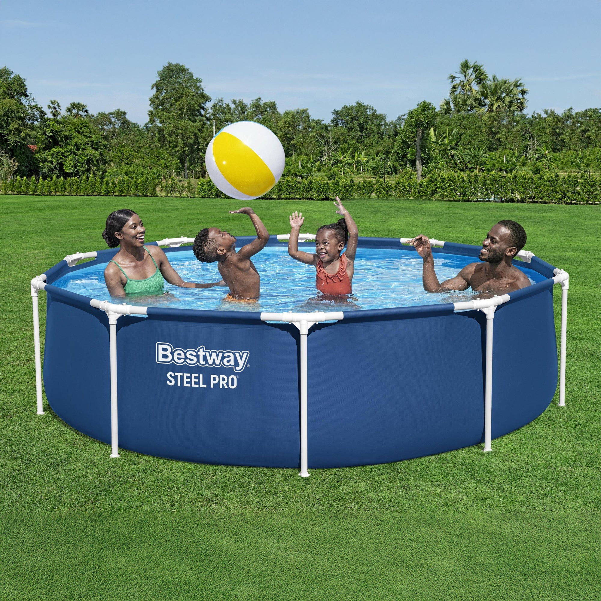 Bestway Steel Pro 10'x30" Above Ground Swimming Pool Set w/Filter Pump(Open Box) - VMInnovations