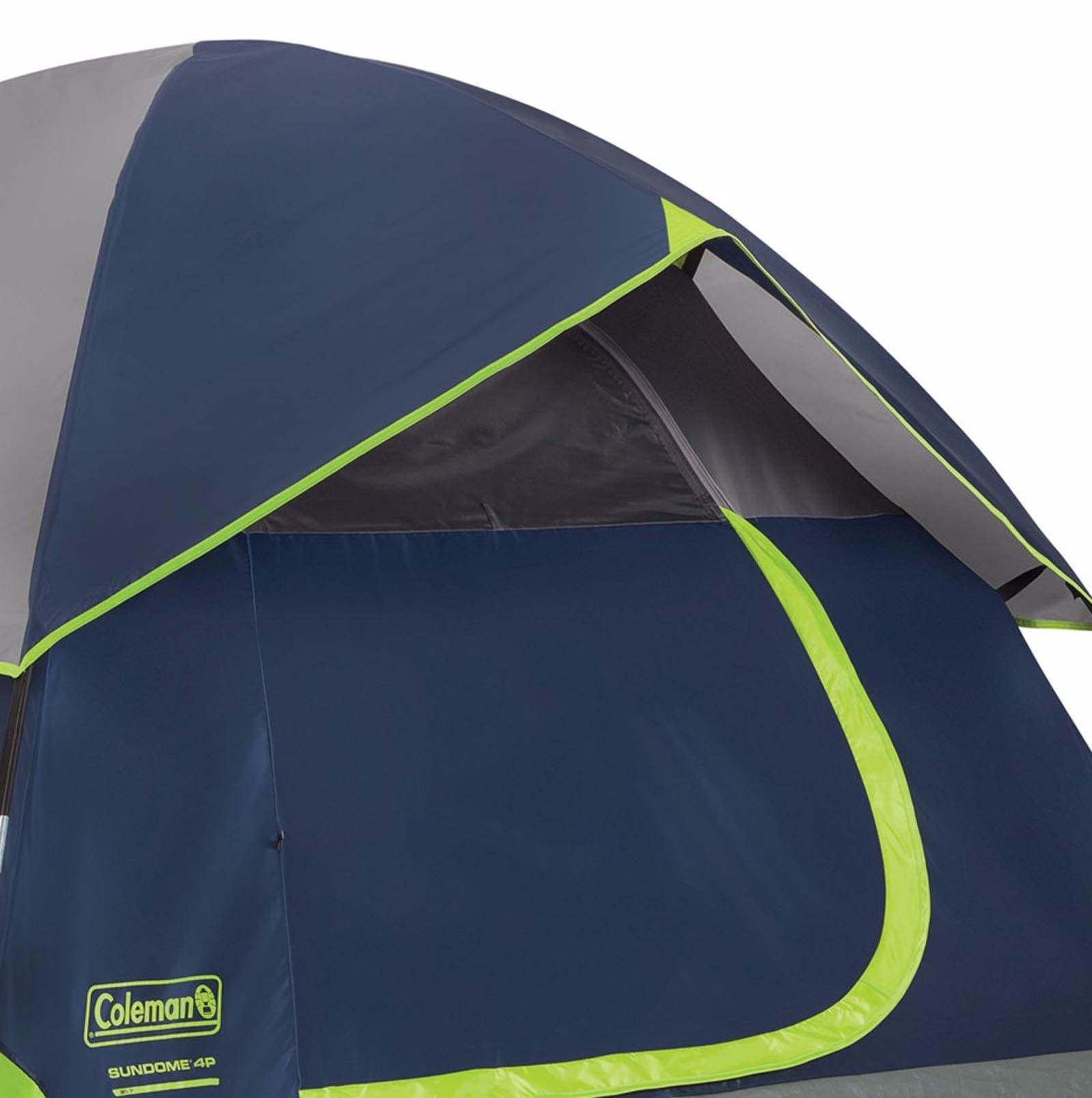 Coleman Sundome 4 Person Outdoor Hiking Camping Tent w/ Rainfly - Open Box