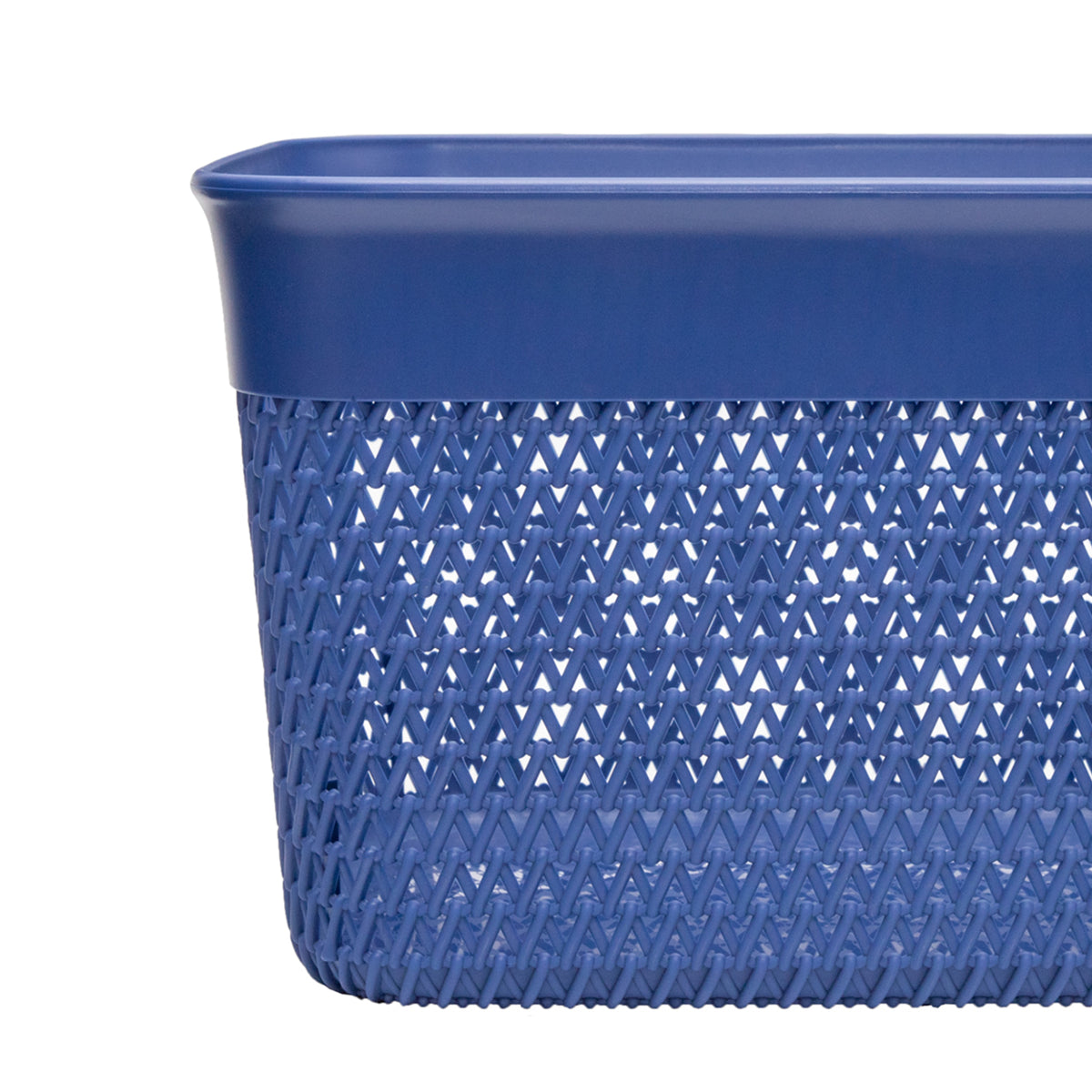 Life Story Lightweight Heavy Duty Storage Woven Basket 16 Quarts, Blue (12 Pack) - VMInnovations