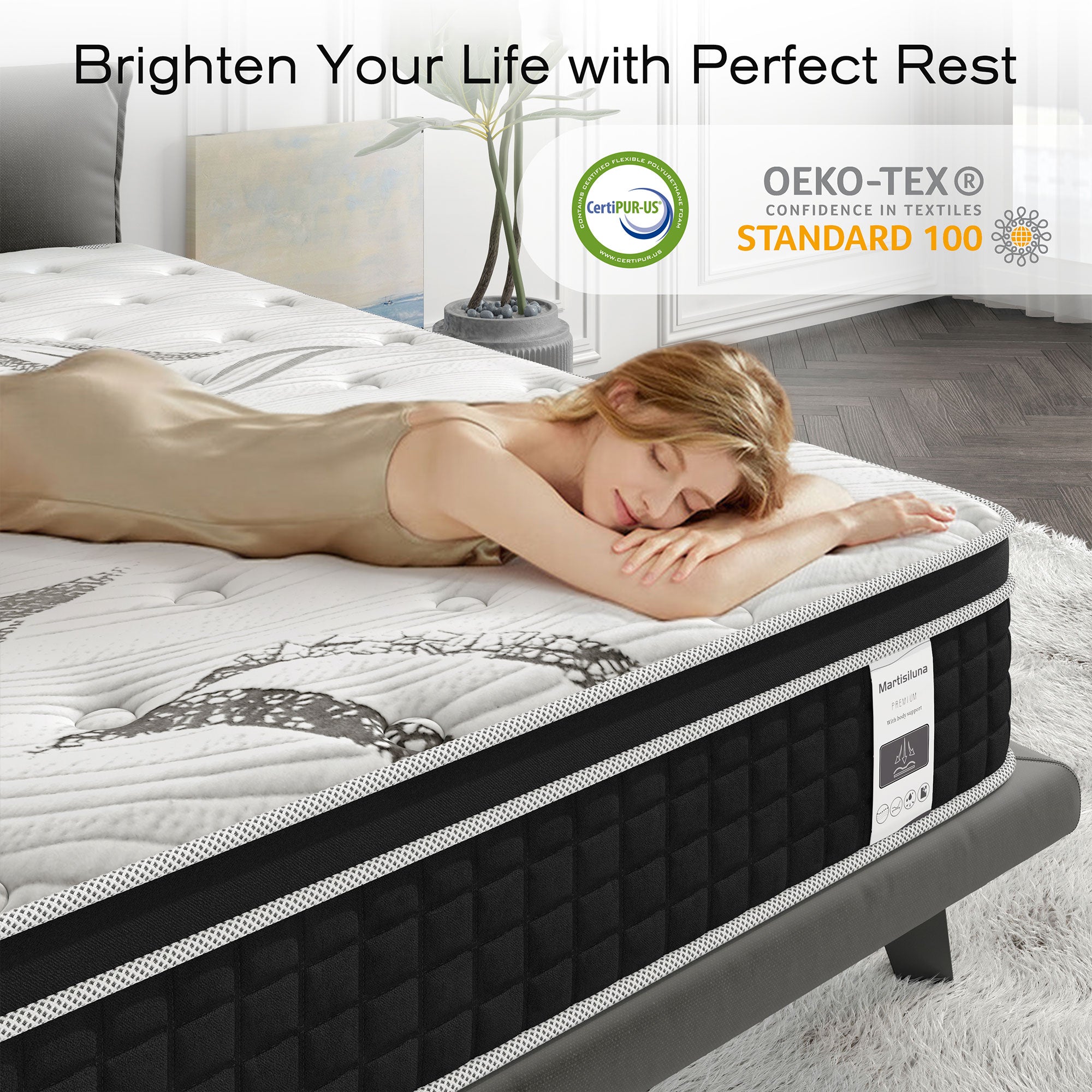 10.5 In Hybrid Gel Memory Foam Mattress with Coil Innerspring, Twin (Used) - VMInnovations