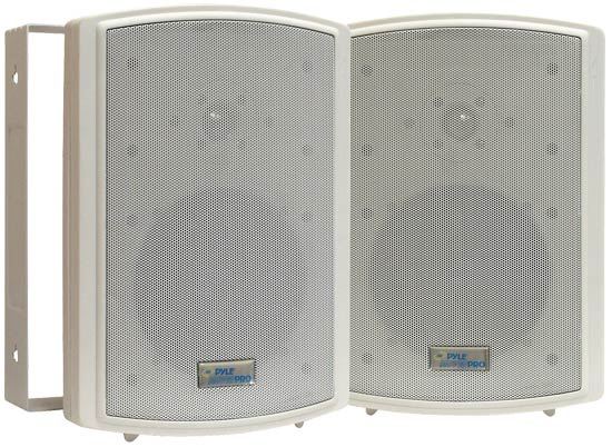 4) PYLE PDWR63 6.5" 700W Indoor/Outdoor Wall Audio Weatherproof Speakers White