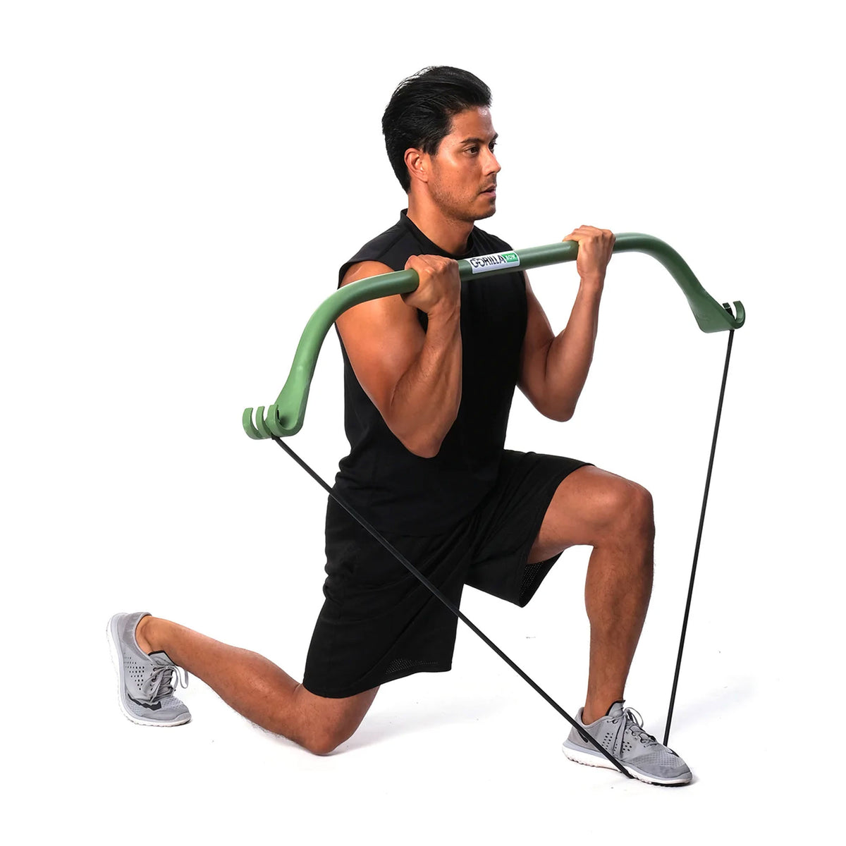 Gorilla Bow Travel Home Workout Resistance Bands & Exercise Bow, Green(Open Box)