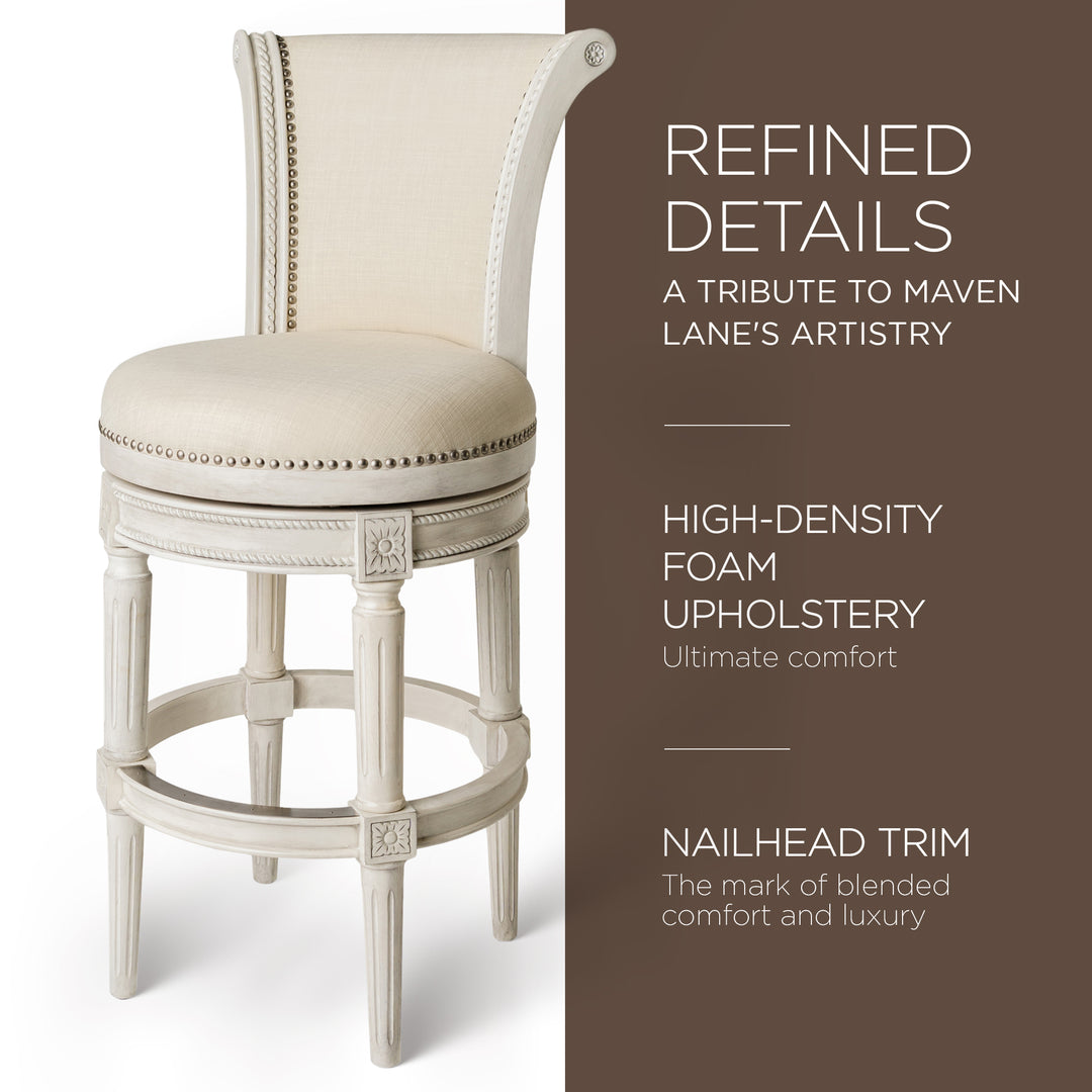 Pullman Swivel 30"H Bar Stool Kitchen Chair, White Oak Finish (For Parts) (2pk) - VMInnovations