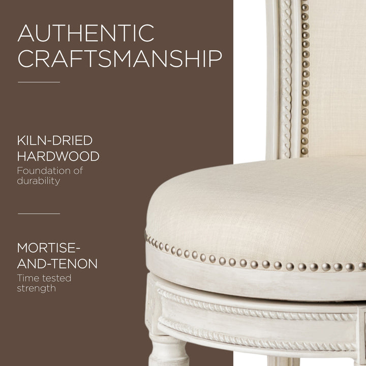 Pullman Wooden Swivel 30"H Bar Stool Kitchen Chair, White Oak(For Parts)(4 Pack) - VMInnovations