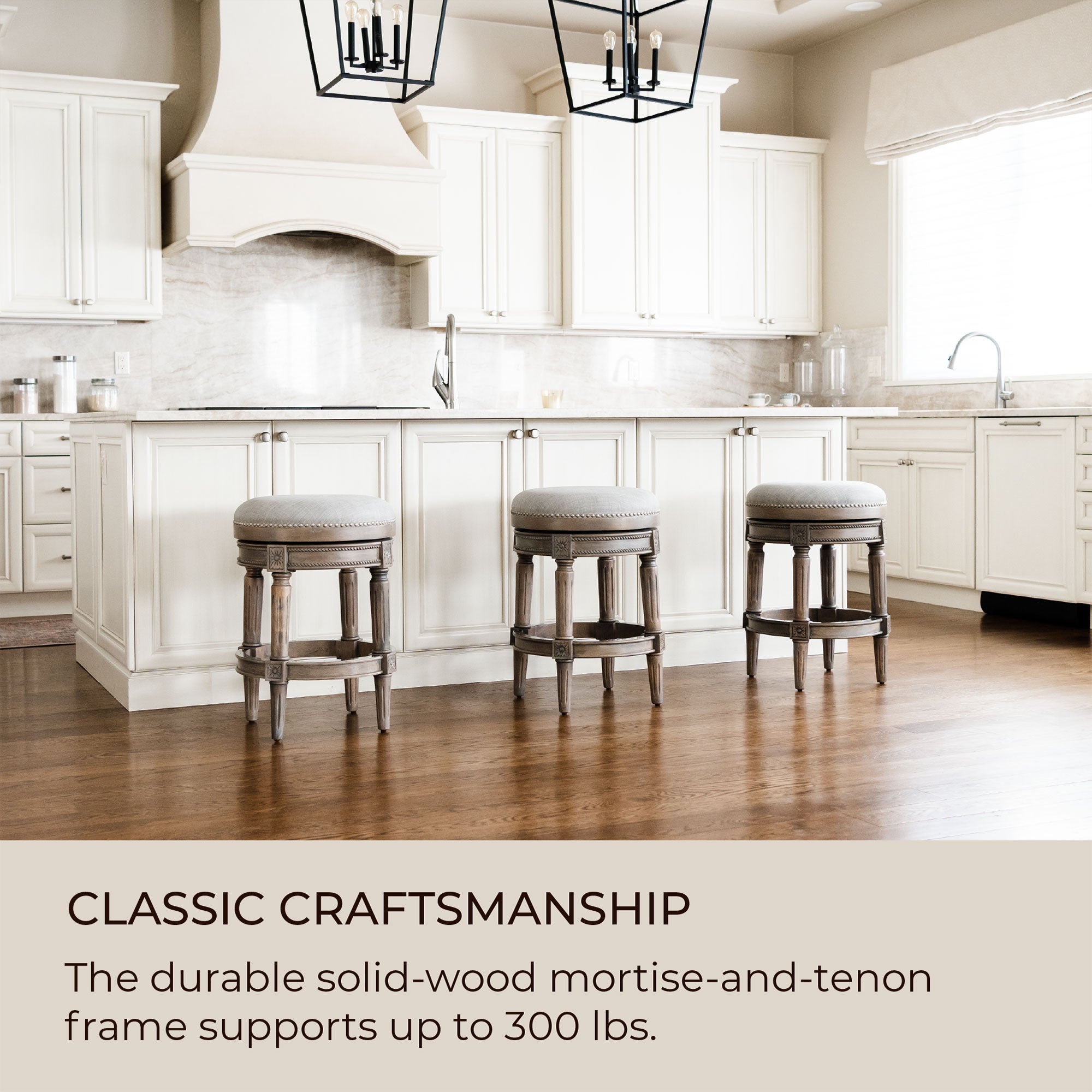 Maven Lane Pullman Backless Swivel Stool, Reclaimed Oak, Counter (Used) (4 Pack) - VMInnovations