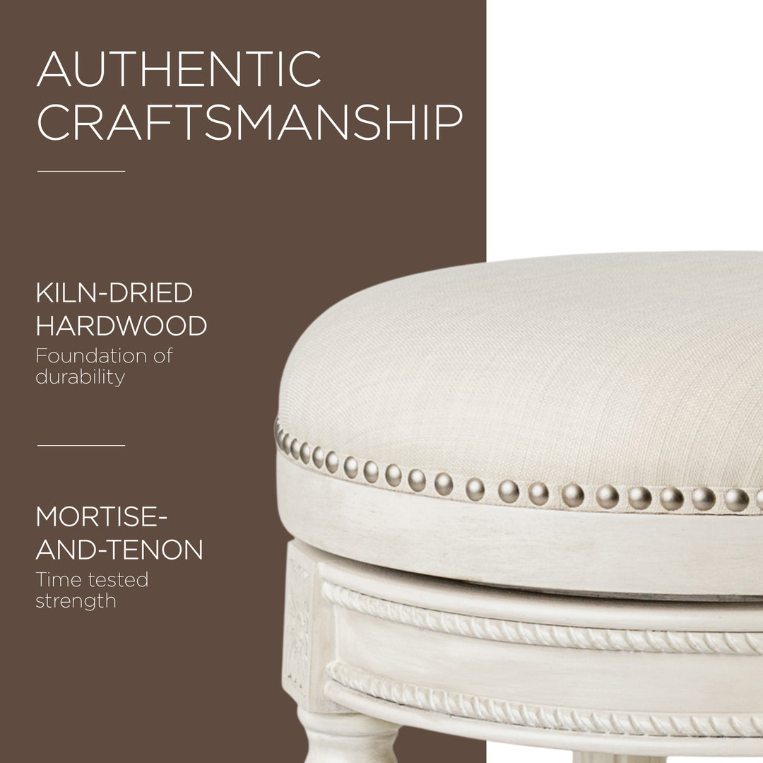 Maven Lane Pullman Swivel Kitchen Counter Stool, White Oak Finish (For Parts) - VMInnovations