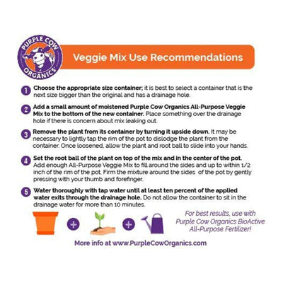 Purple Cow Organics BioActive Vegetable Supercharger Fertilizer Food Powder, 8oz